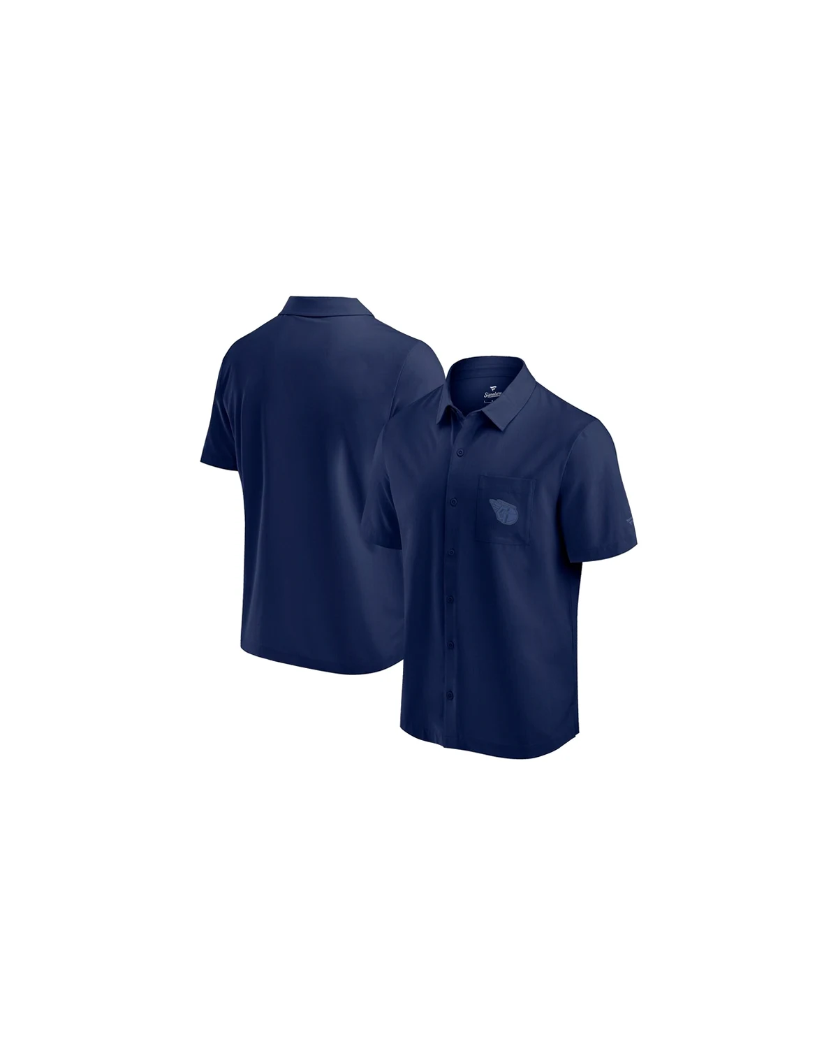 Men's Navy Cleveland Guardians Front Office Button-Up Shirt