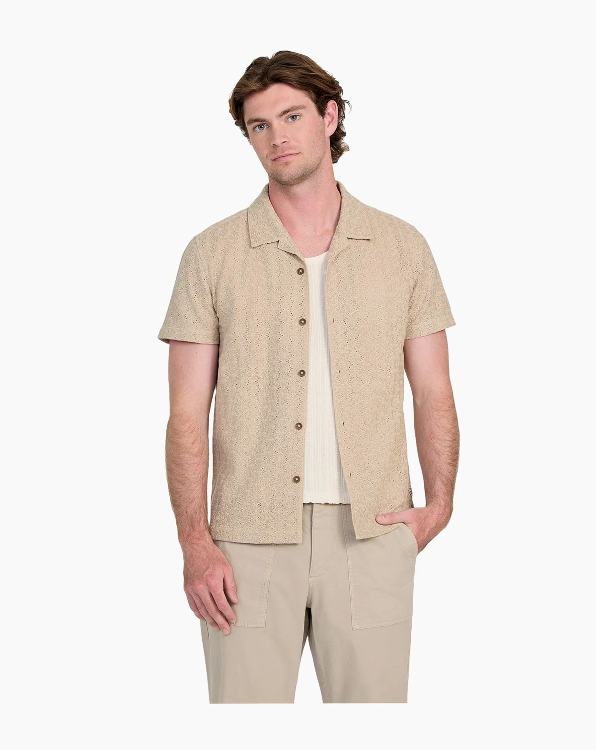 Men's Wesley Crochet Resort Shirt