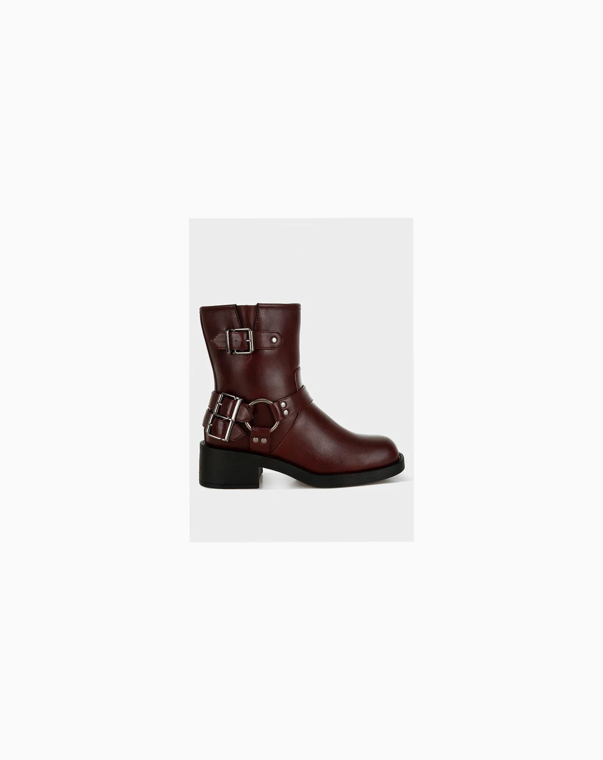 Womens Caribou Harness Detail Biker Boots