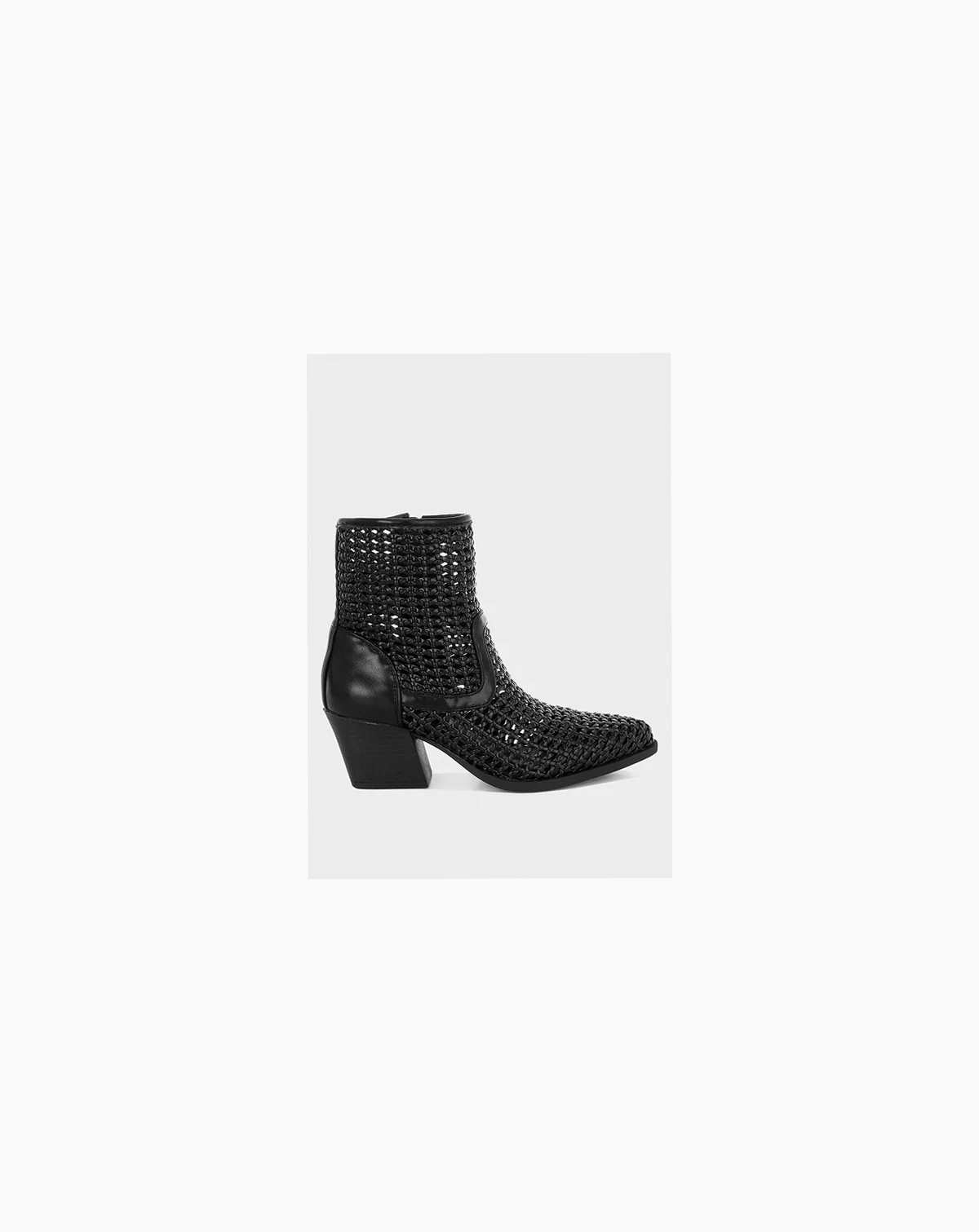 Womens Artisole Woven Pleather Block Boots