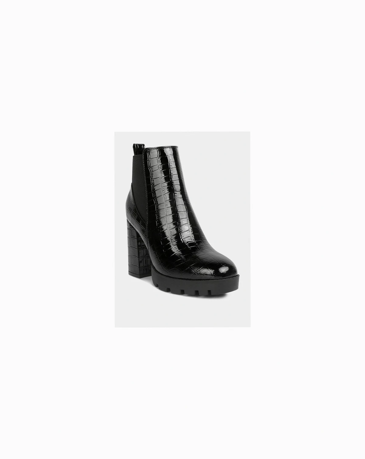 Women's Foxy Faux Leather Croc Chelsea Boots