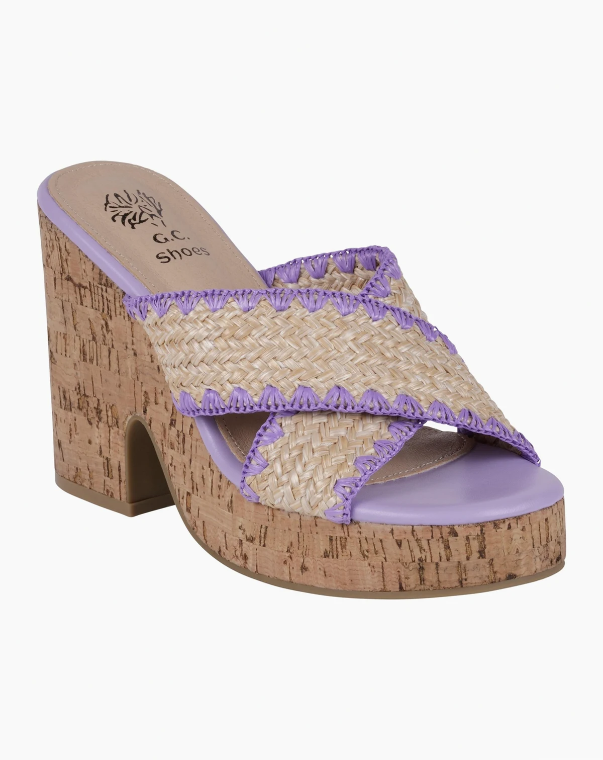 Women's Elsa Woven Cork Heel Platform Sandals