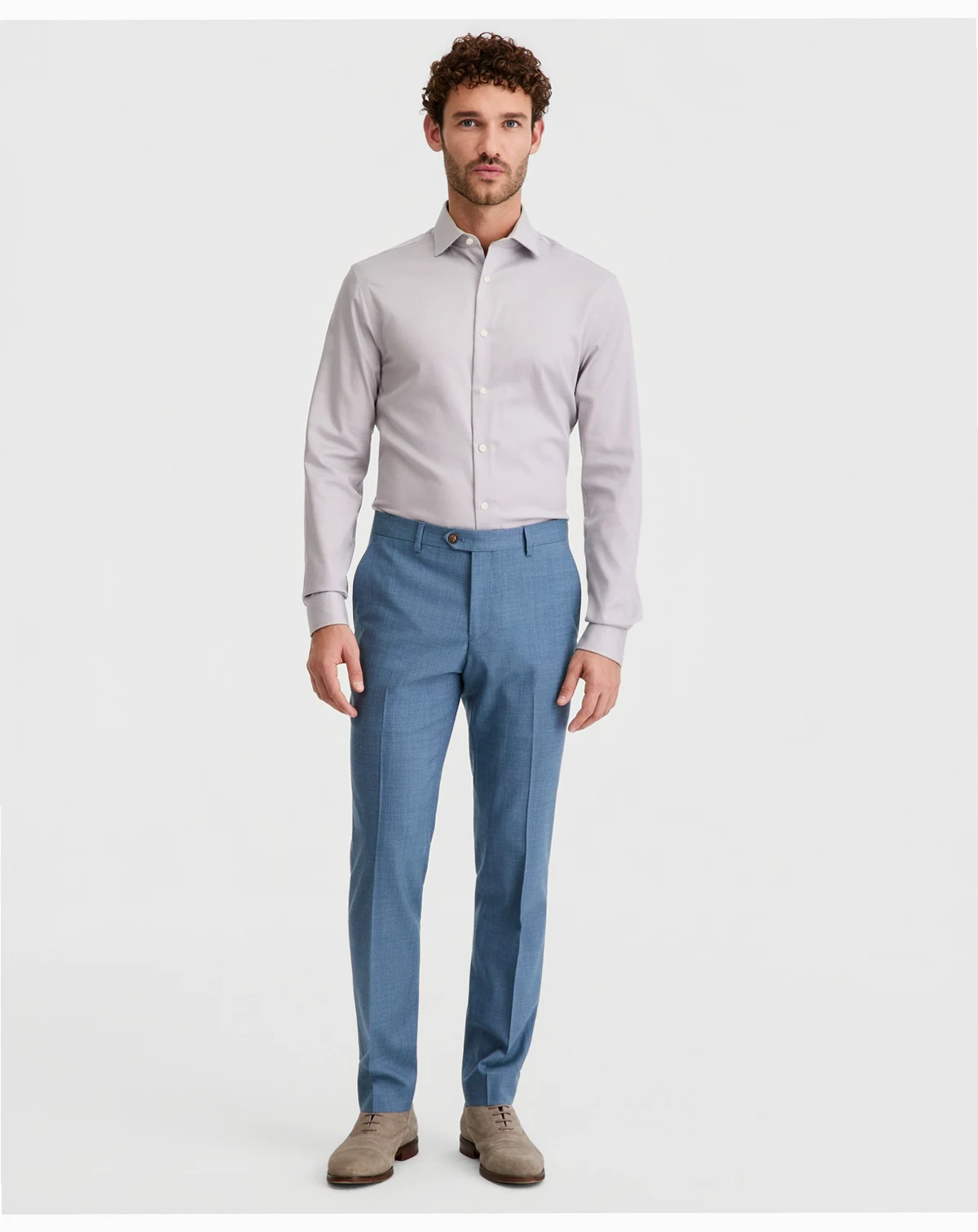 Men's Modern-Fit Solid Suit Separate Pants