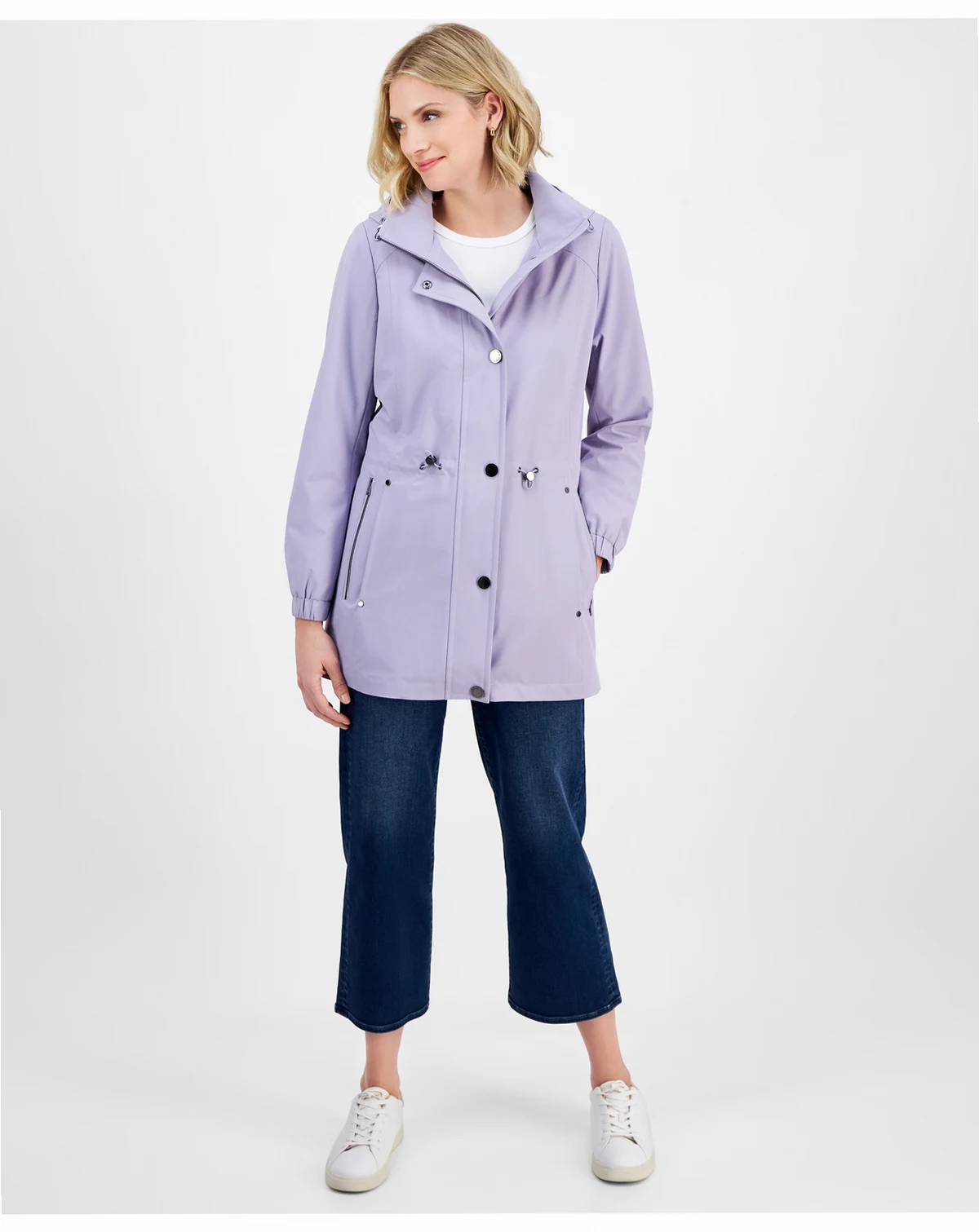 Women's Water-Resistant Hooded Anorak Coat