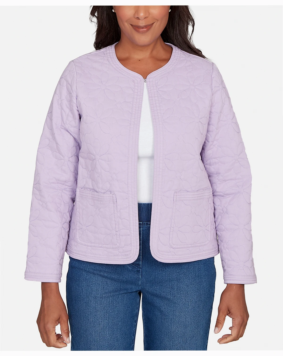 Women's Petite Hilton Head Floral Quilted Patchwork Jacket