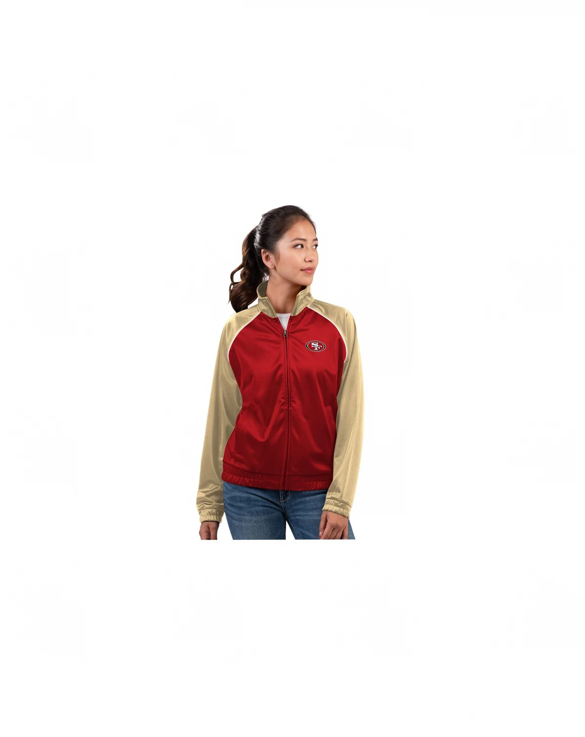 Women's Scarlet San Francisco 49ers Replay Full-Zip Track Jacket