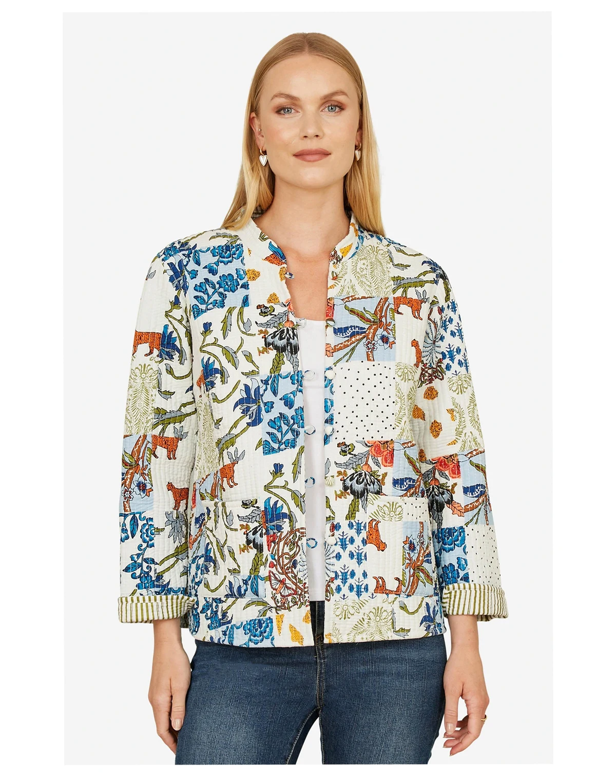 Women's Indian Patchwork Reversible Jacket