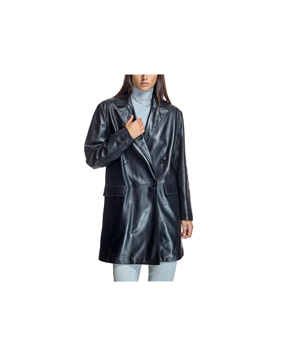 Women's Leather Blazer