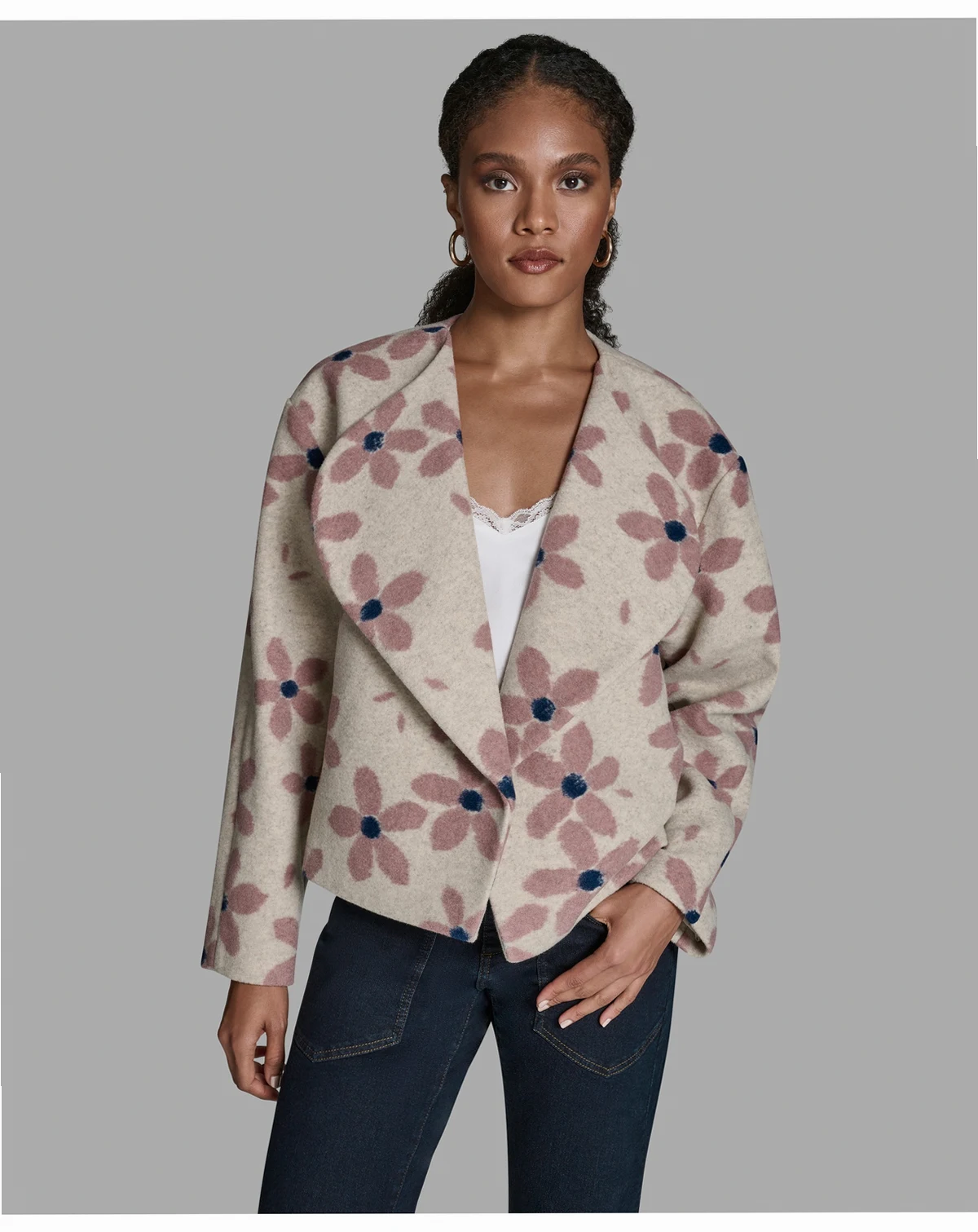Women's Floral Printed Wrap Jacket
