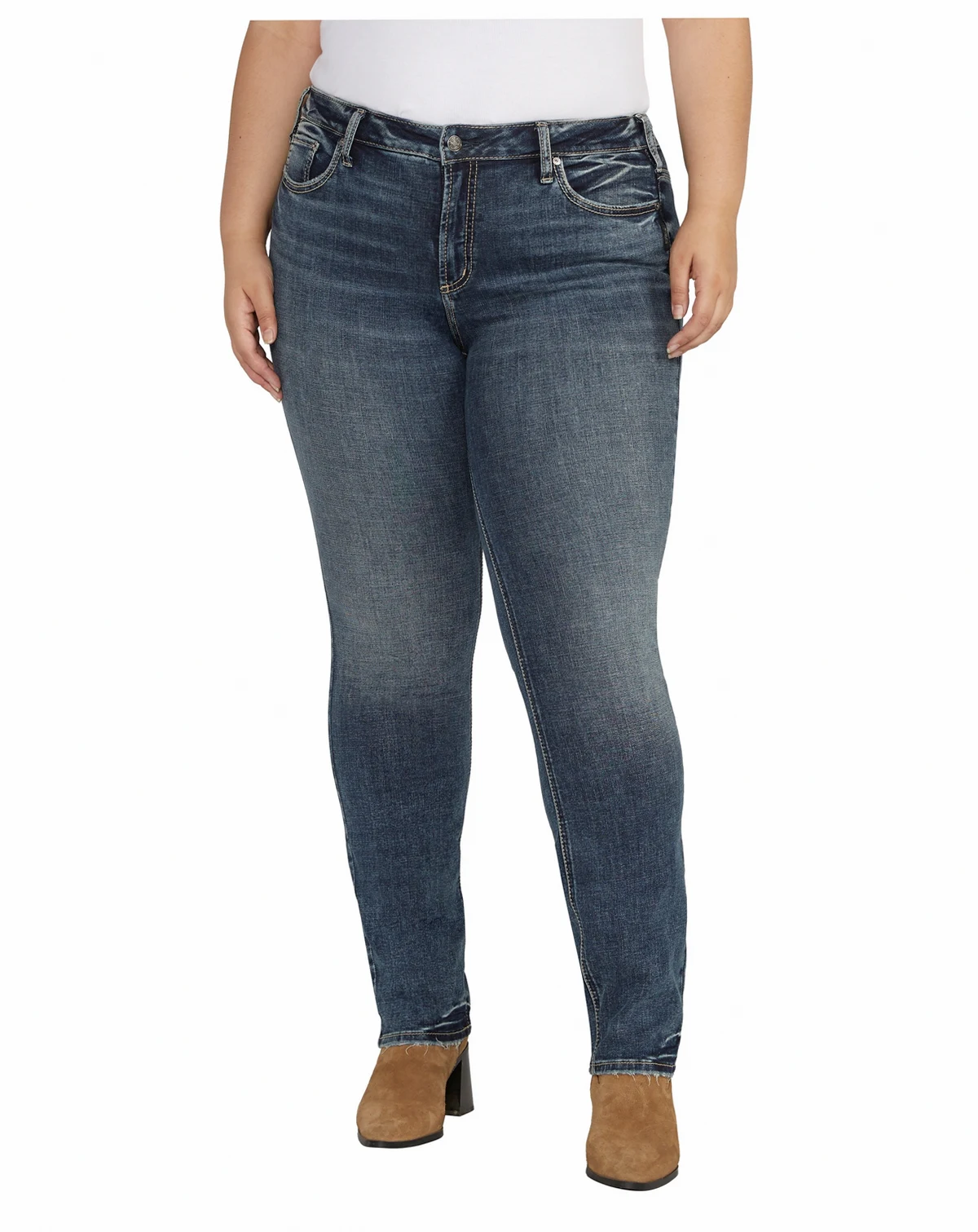 Plus Size Suki Mid Rise Curvy Fit Straight Leg Jeans