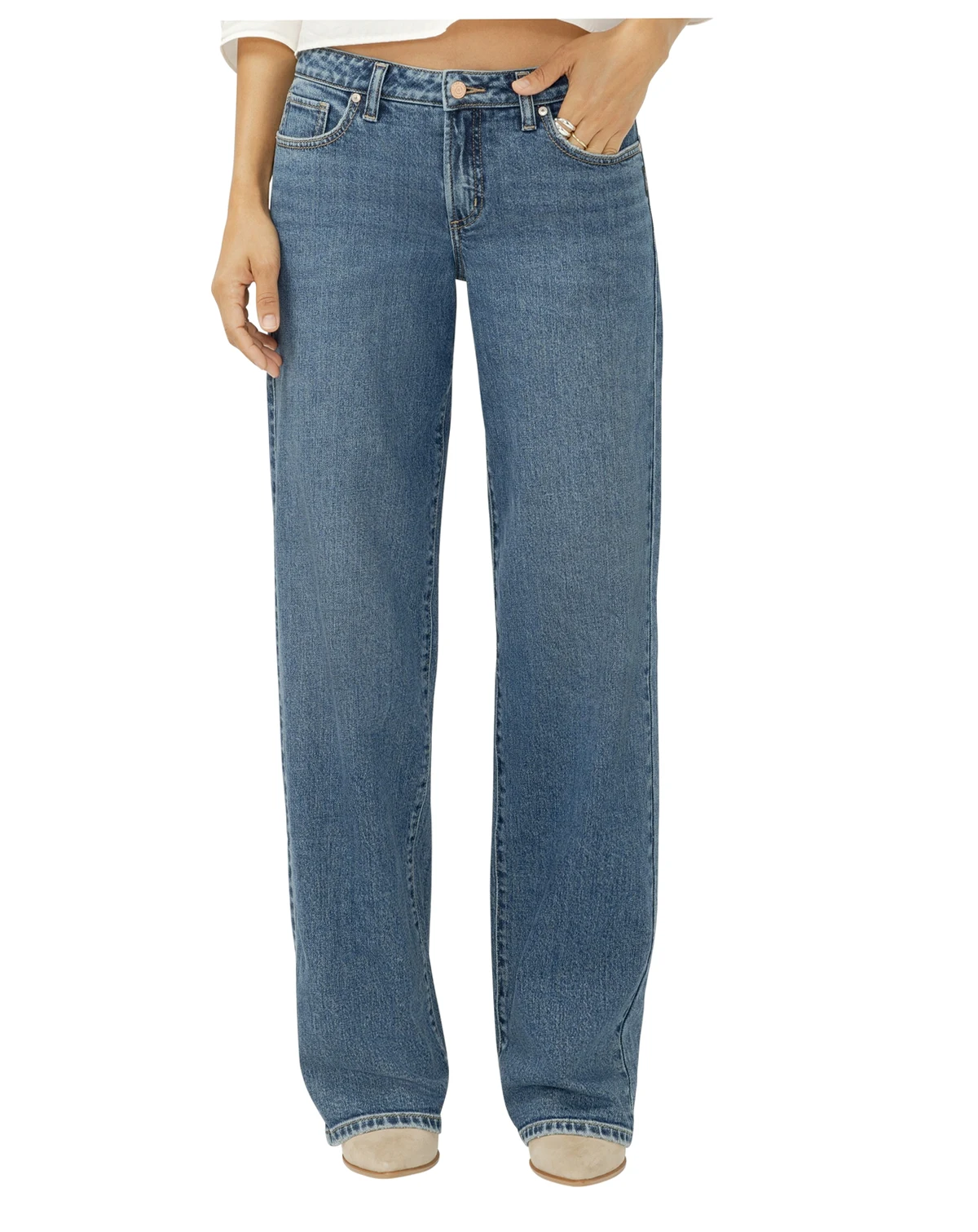 Women's Loose & Low-Rise Straight Leg Jeans