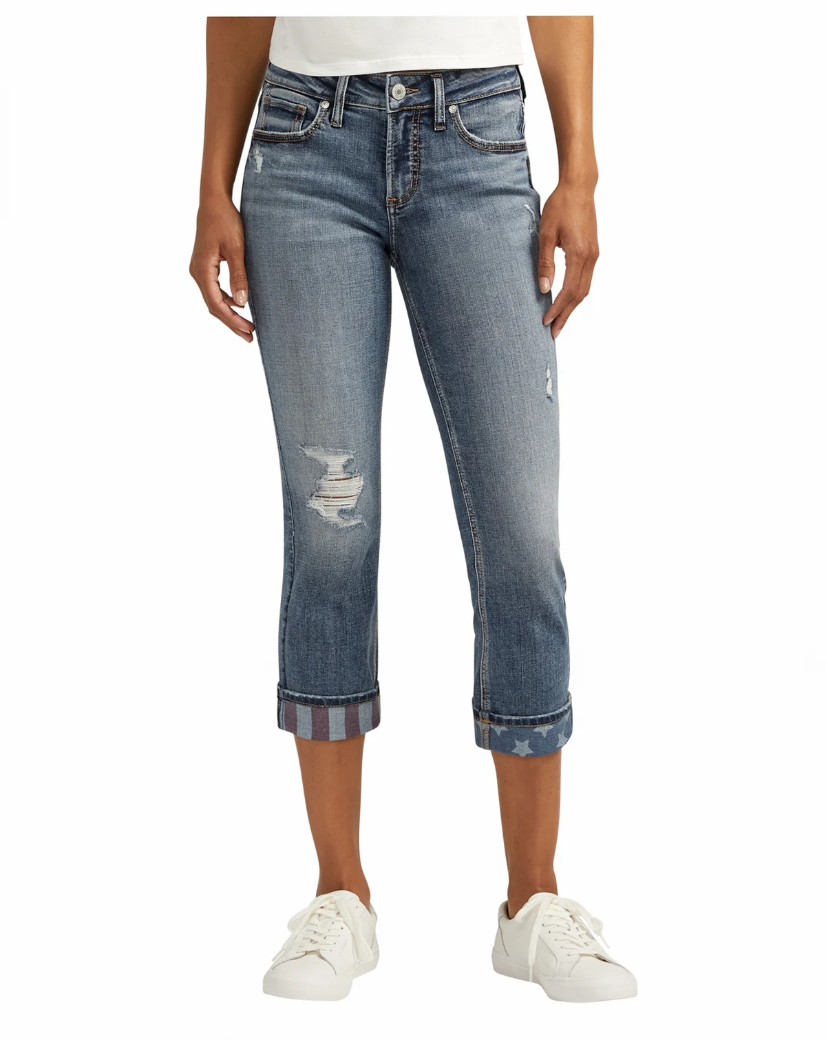 Suki Mid Rise Americana Capri