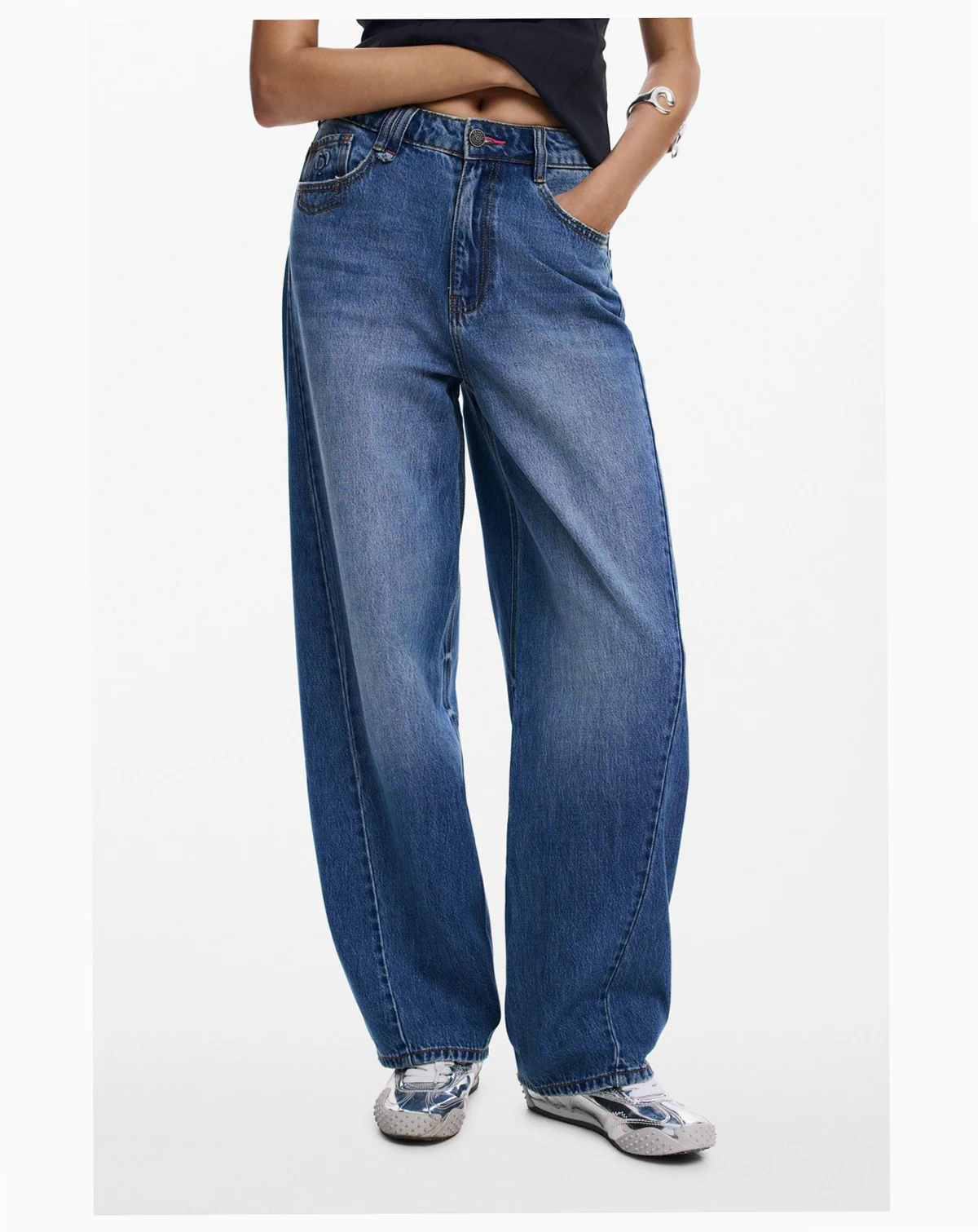 Women's Baggy jeans with seams