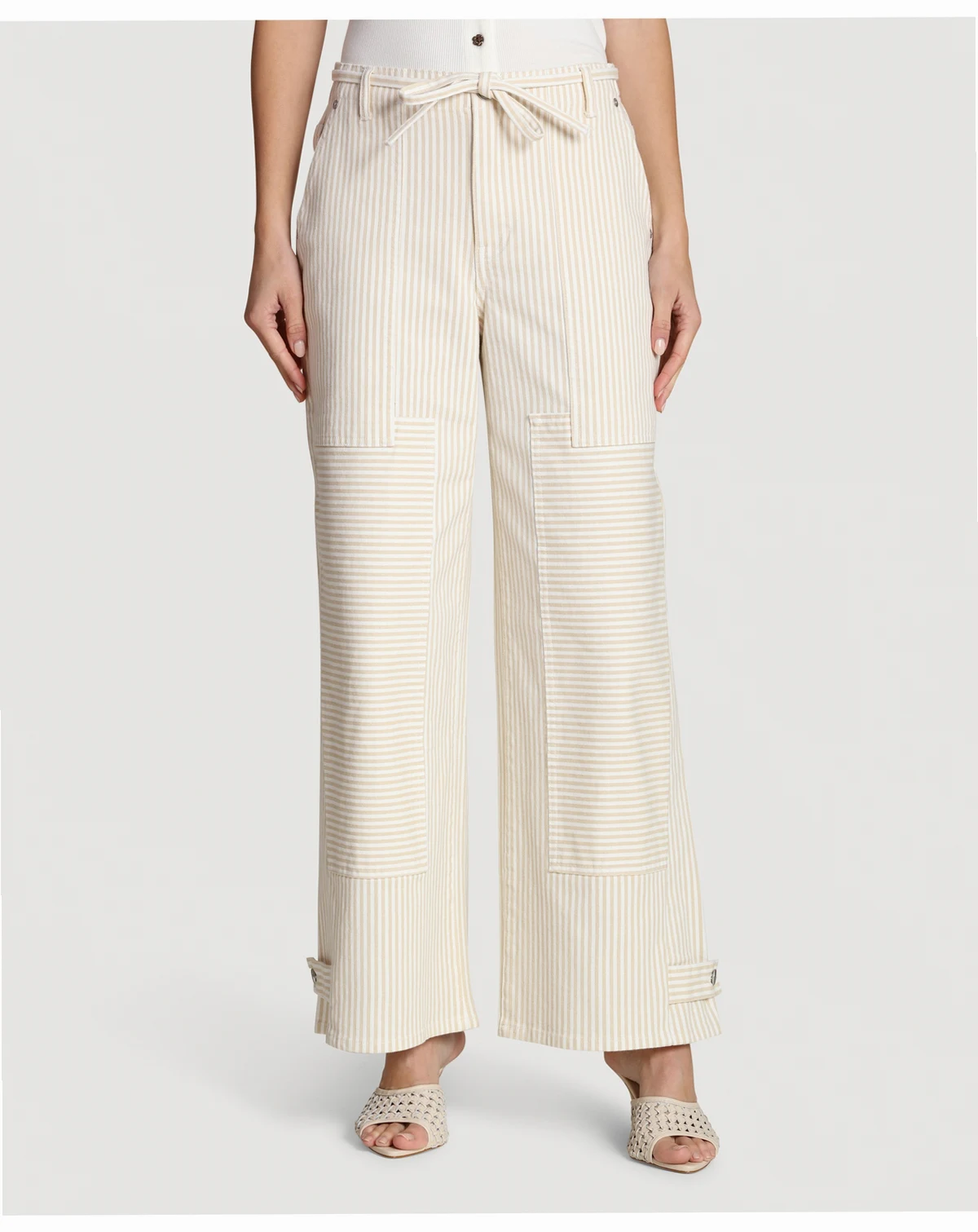 Women's Patchwork Wide-Leg Jeans