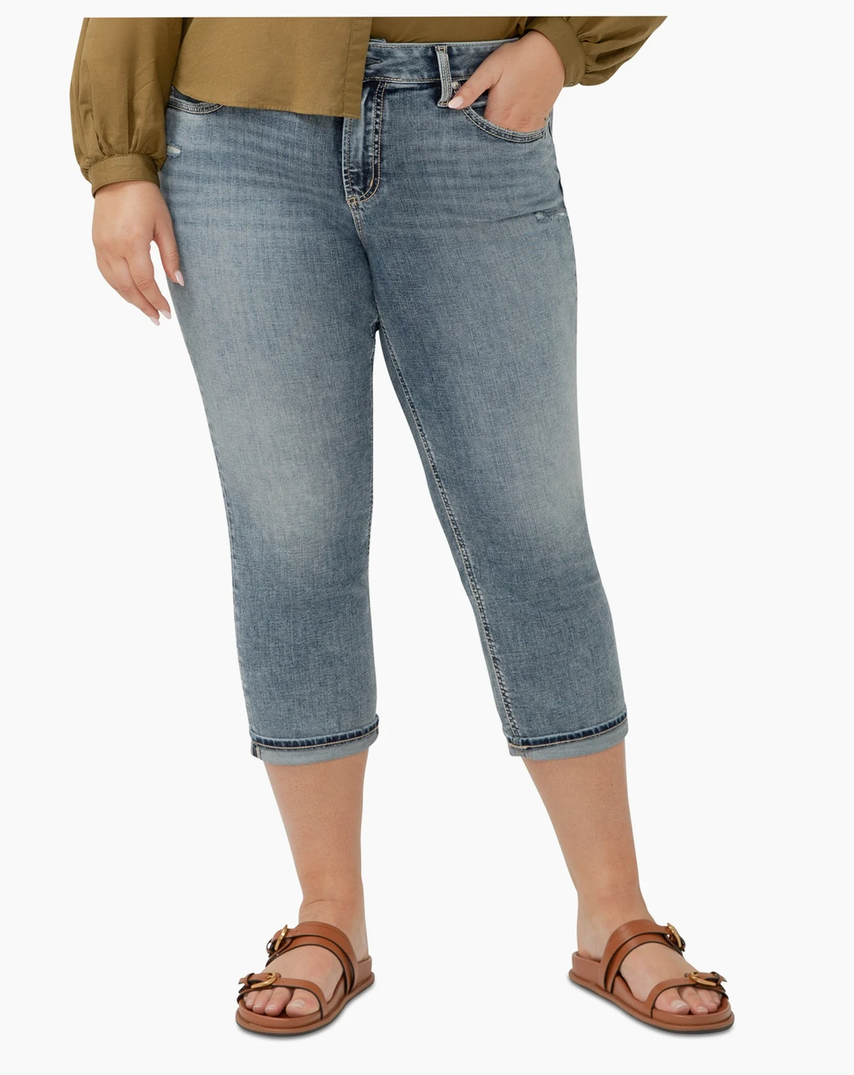 Plus Size Suki Mid-Rise Curvy Fit Capri