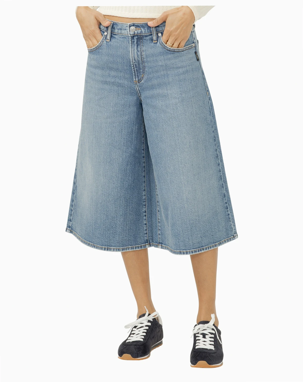 Women's High-Rise Culotte Jeans