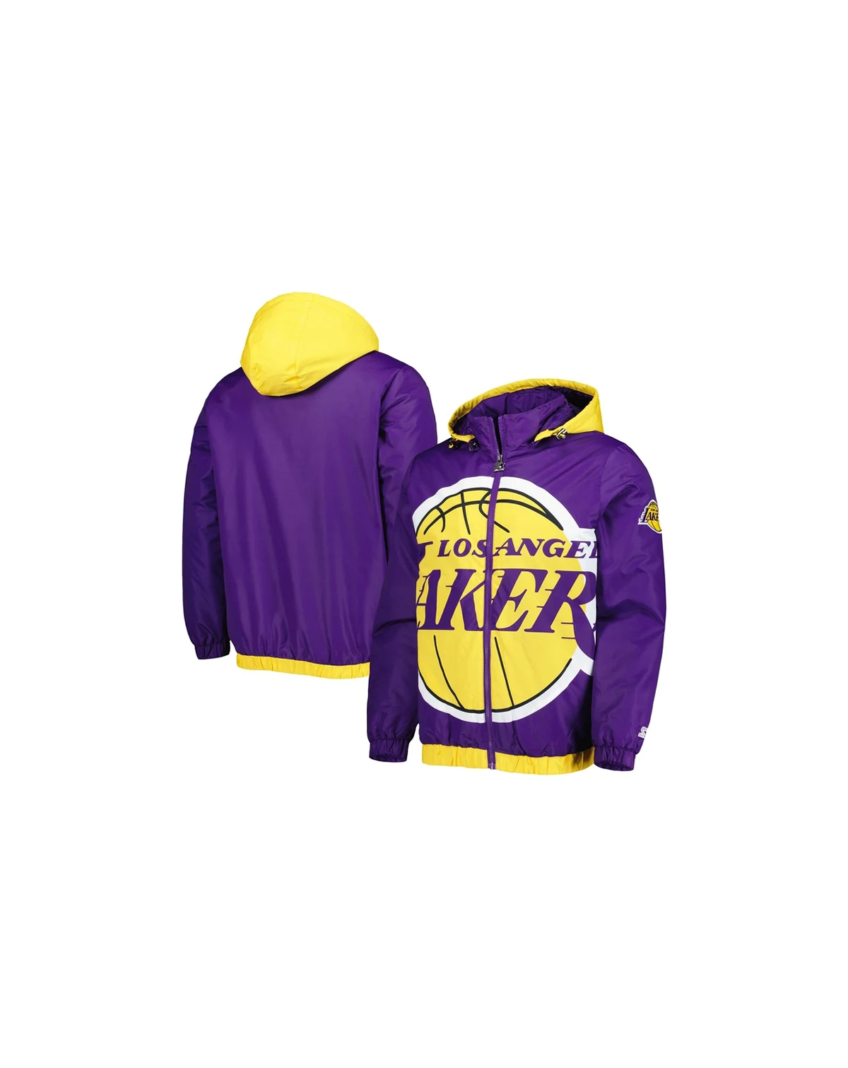 Men's Purple Los Angeles Lakers The Triple Double Full-Zip Hoodie Jacket