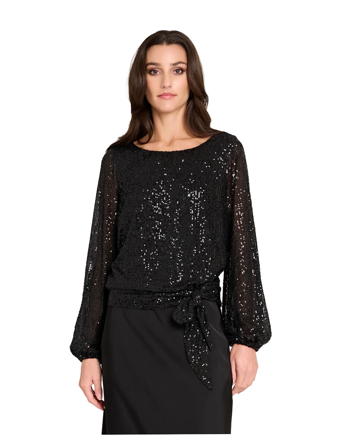 Women's Long Sleeve Sequin Top