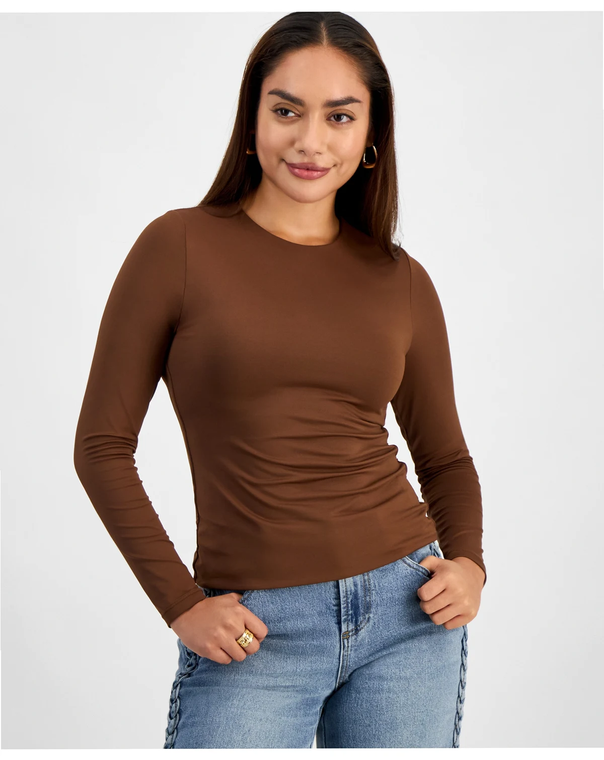 Women's Second Skin Crewneck Top, Macy's Exclusive