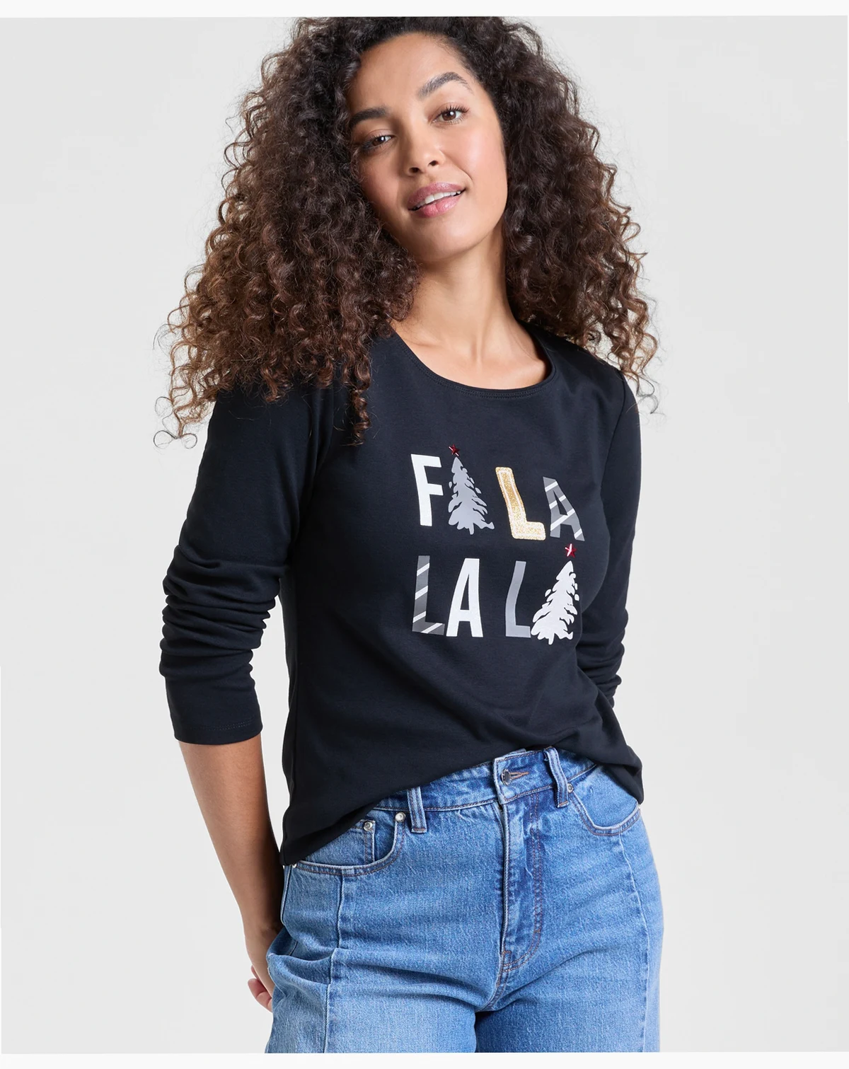 Women's Fa La La Graphic Top, Macy's Exclusive