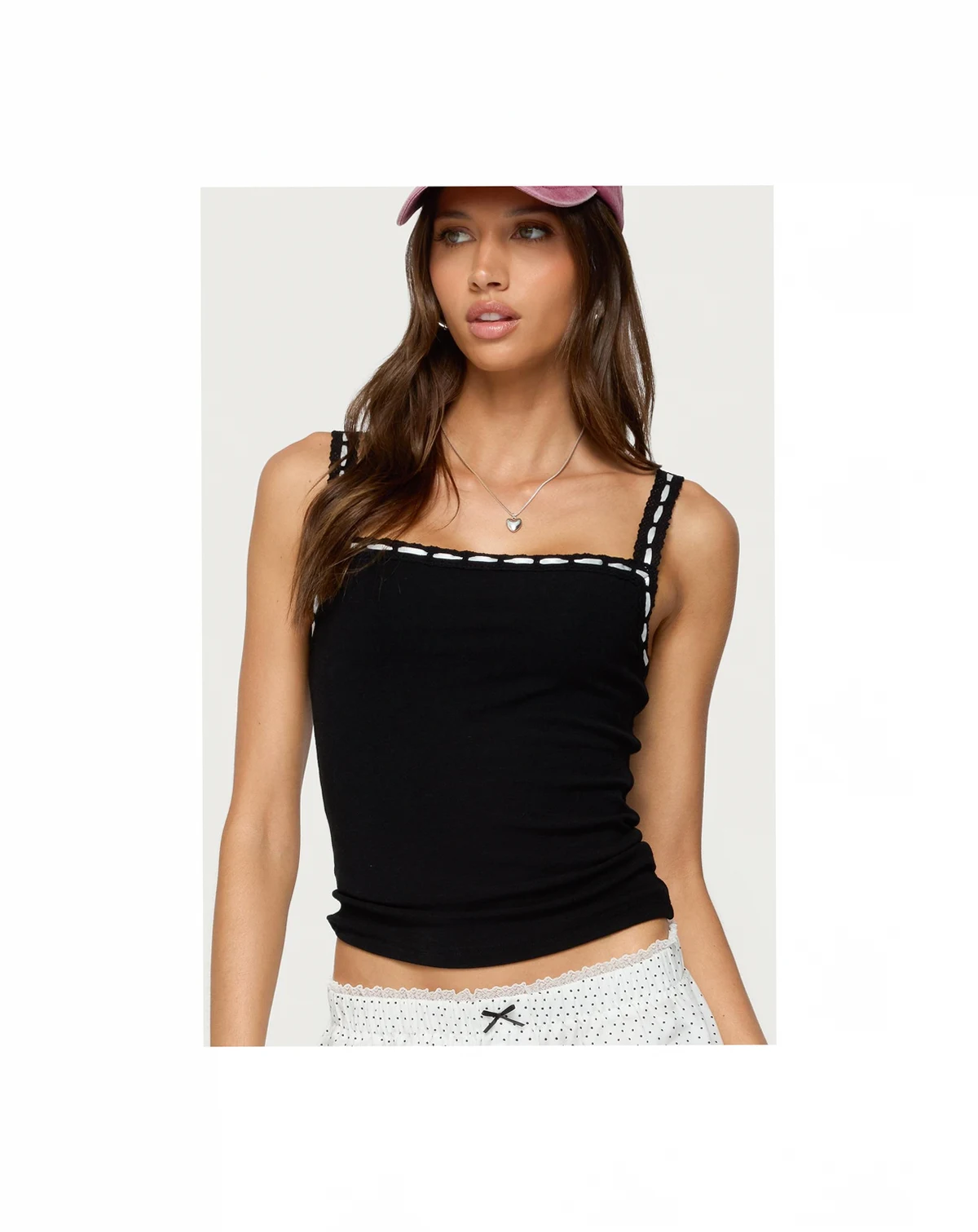 Women's Leilani Ribbon Lacey Tank Top