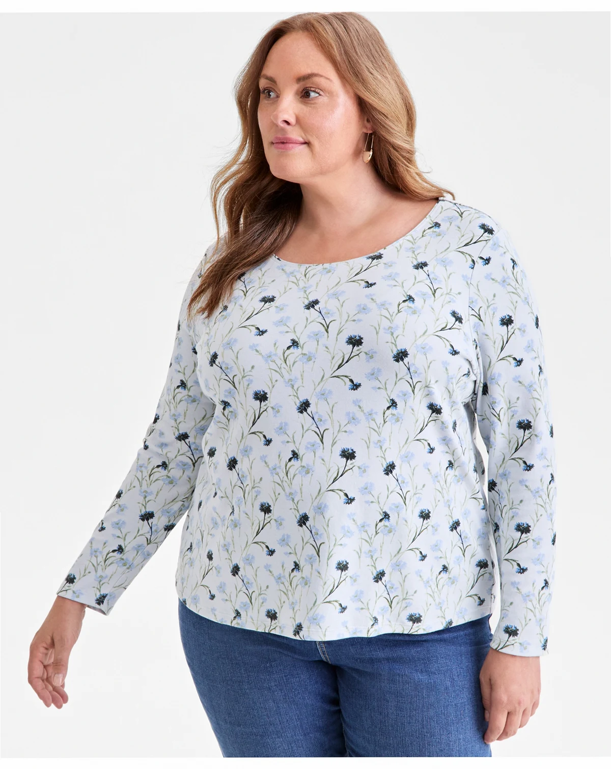 Petite Floral Printed Top