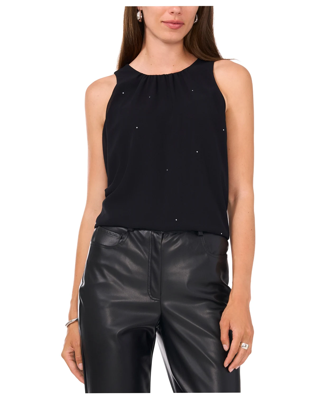 Women's Sleeveless Embellished Top