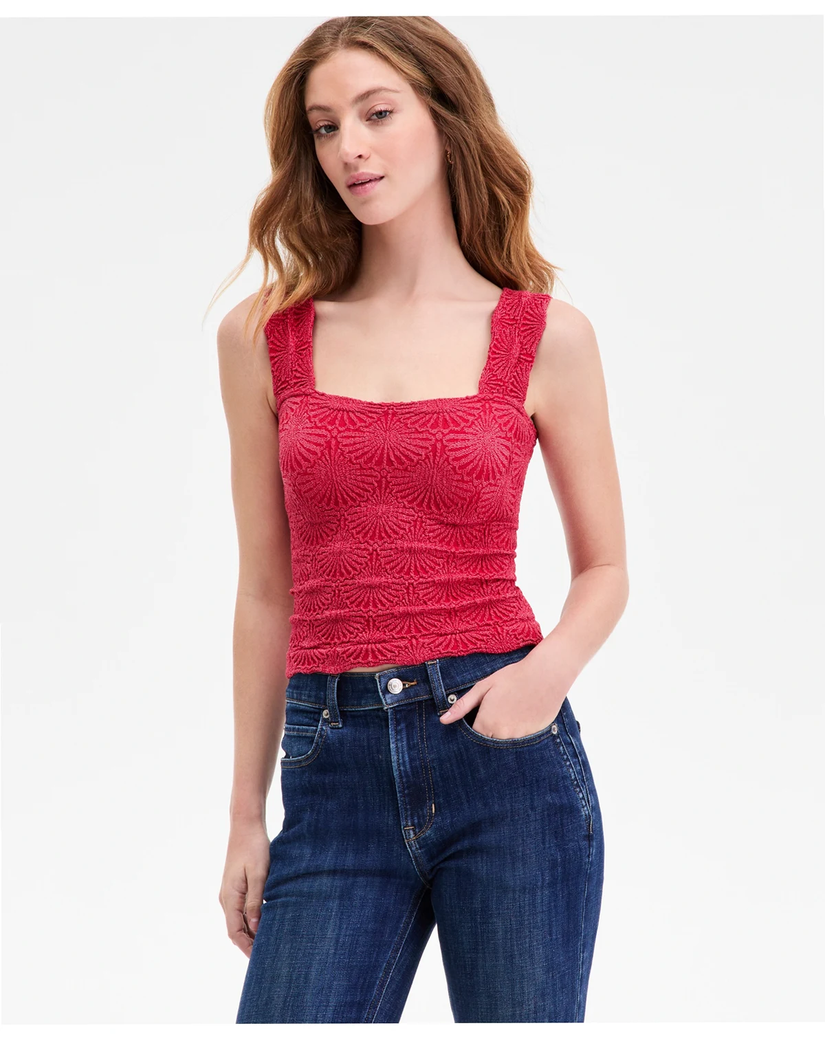 Women's Love Letter Jacquard Camisole Top