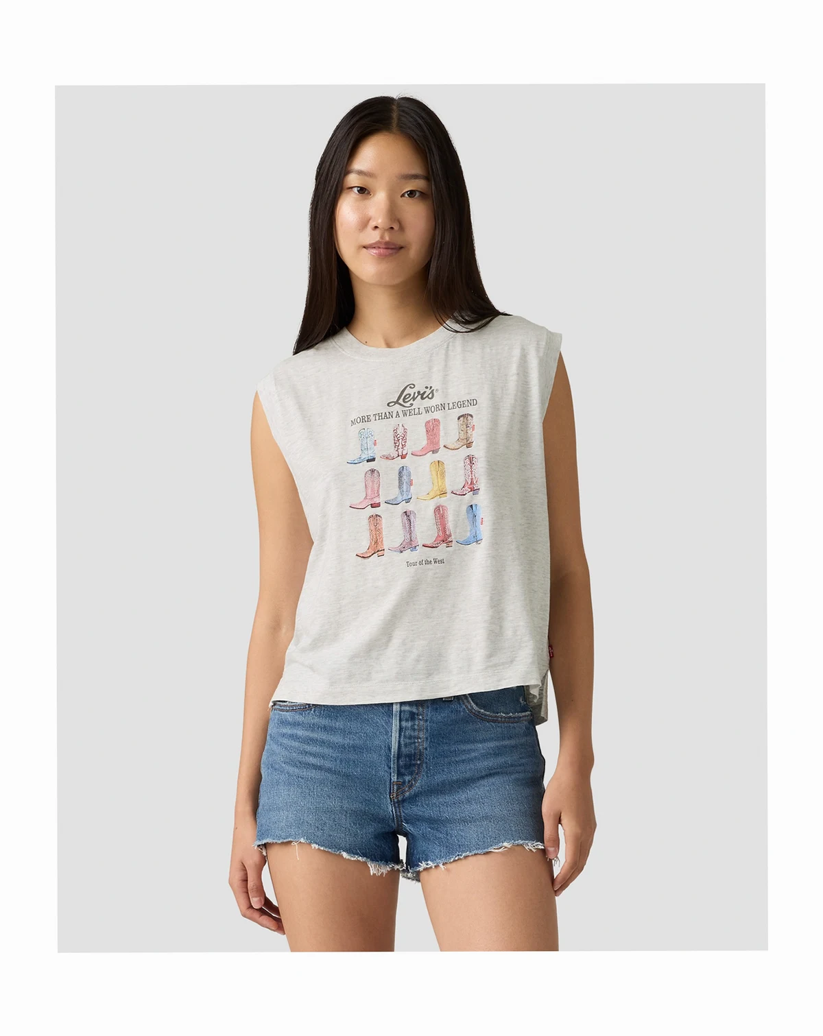 Women's Boxy Crew Neck Tank Top