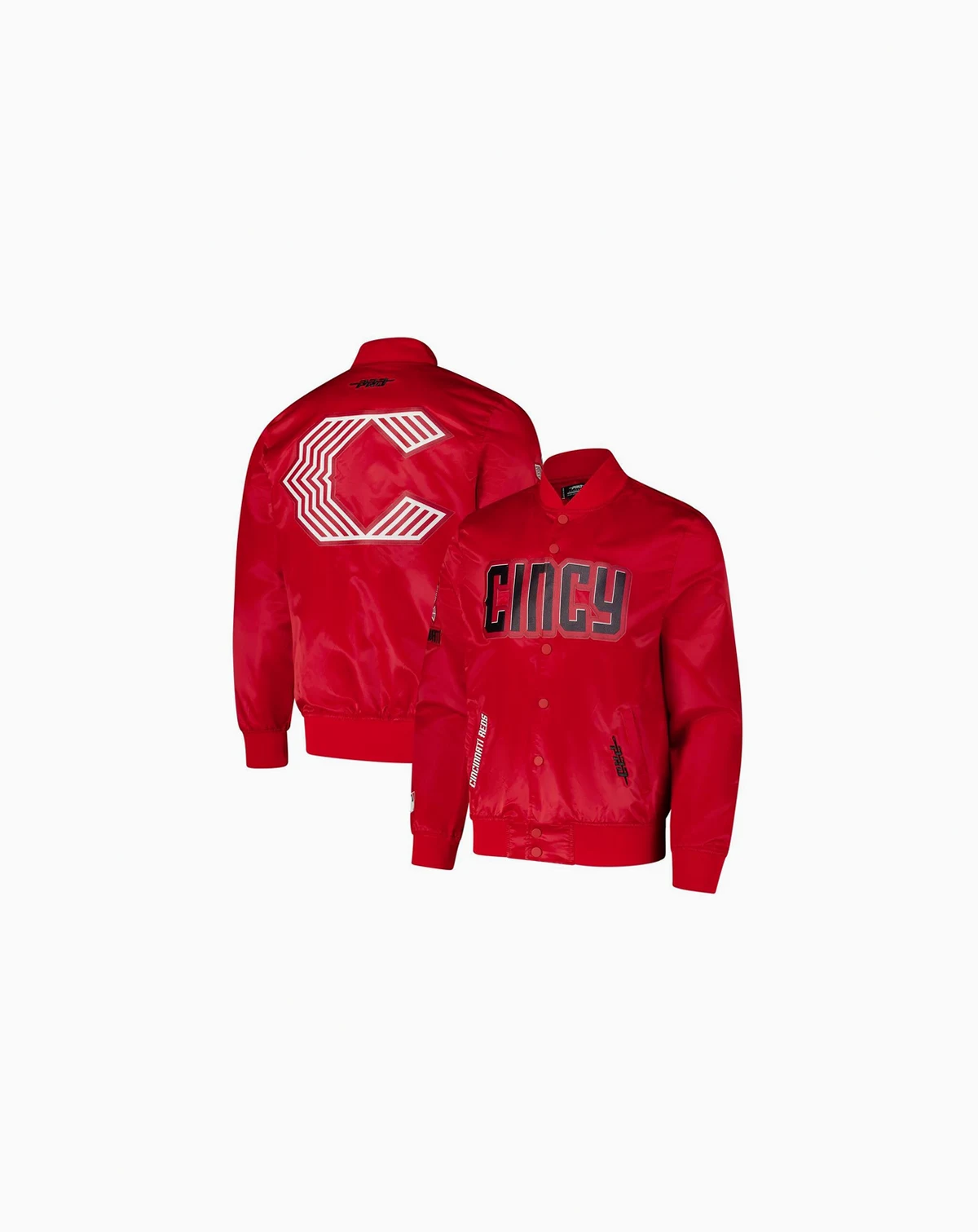 Men's Red Cincinnati Reds City Connect Satin Full-Snap Jacket