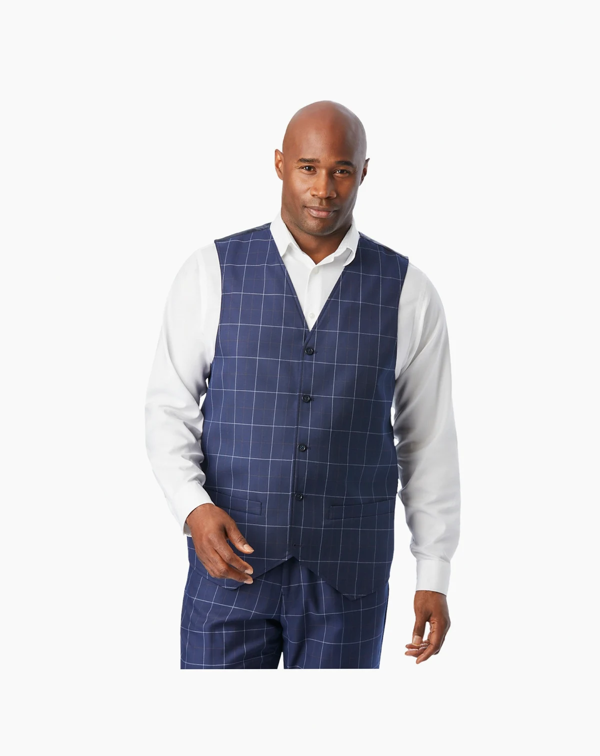Big & Tall KS Signature Collection Easy Movement 5-Button Suit Vest