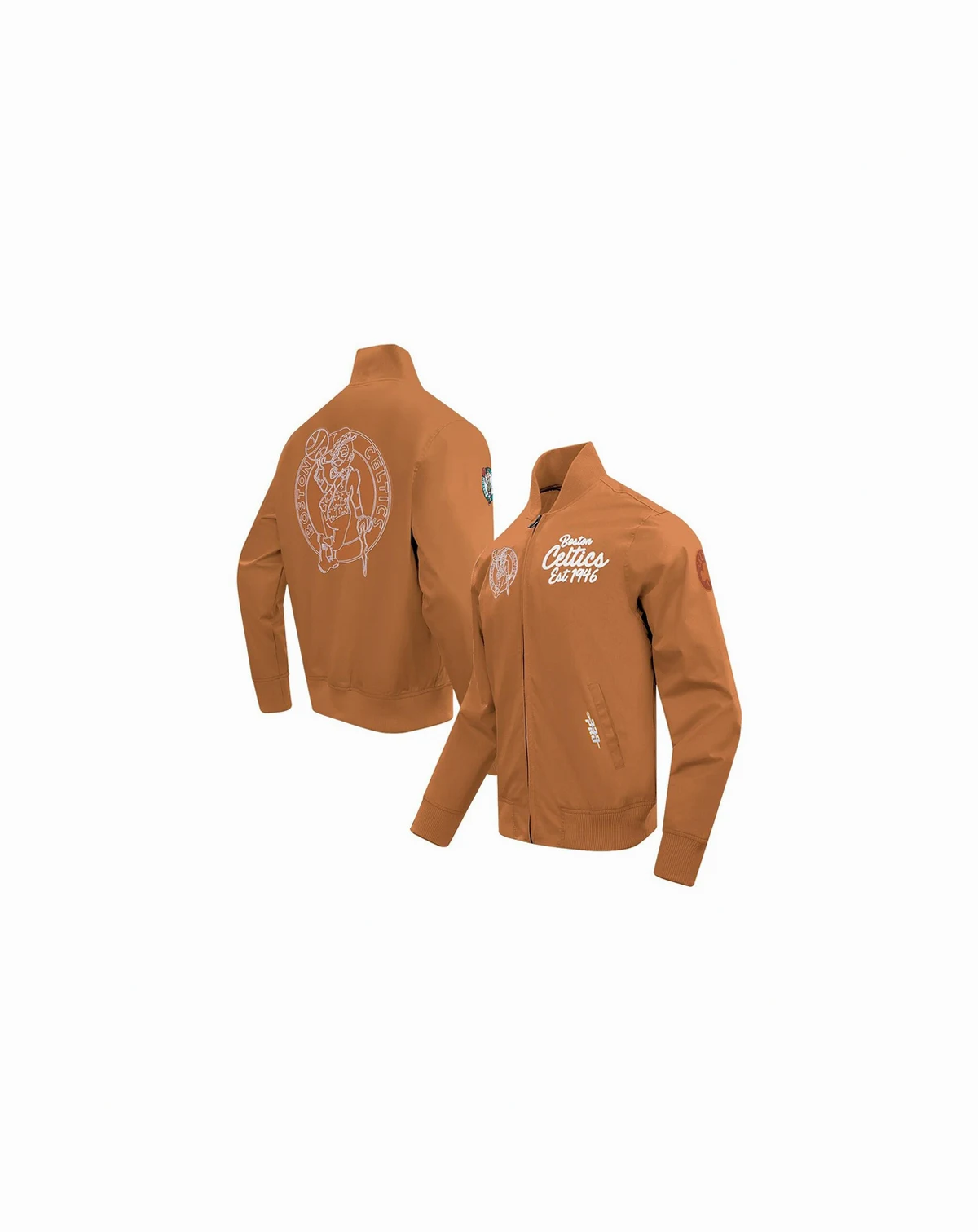 Men's Brown Boston Celtics Paint The City Full-Zip Jacket
