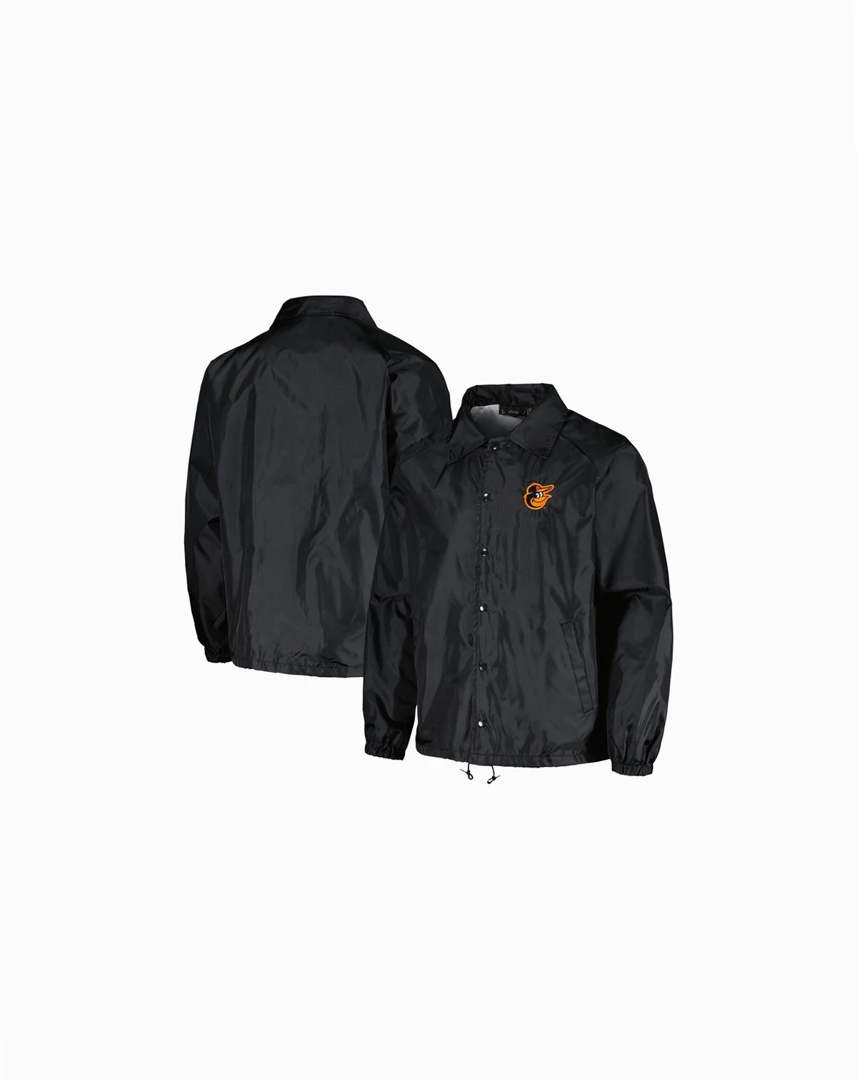 Men's Black Baltimore Orioles Coach's Raglan Full-Snap Windbreaker Jacket
