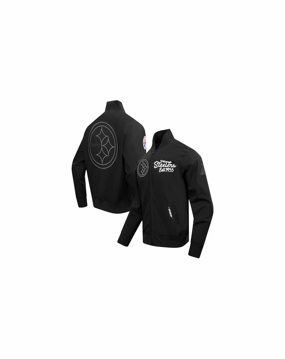 Men's Black Pittsburgh Steelers Paint The City Twill Full-Zip Jacket