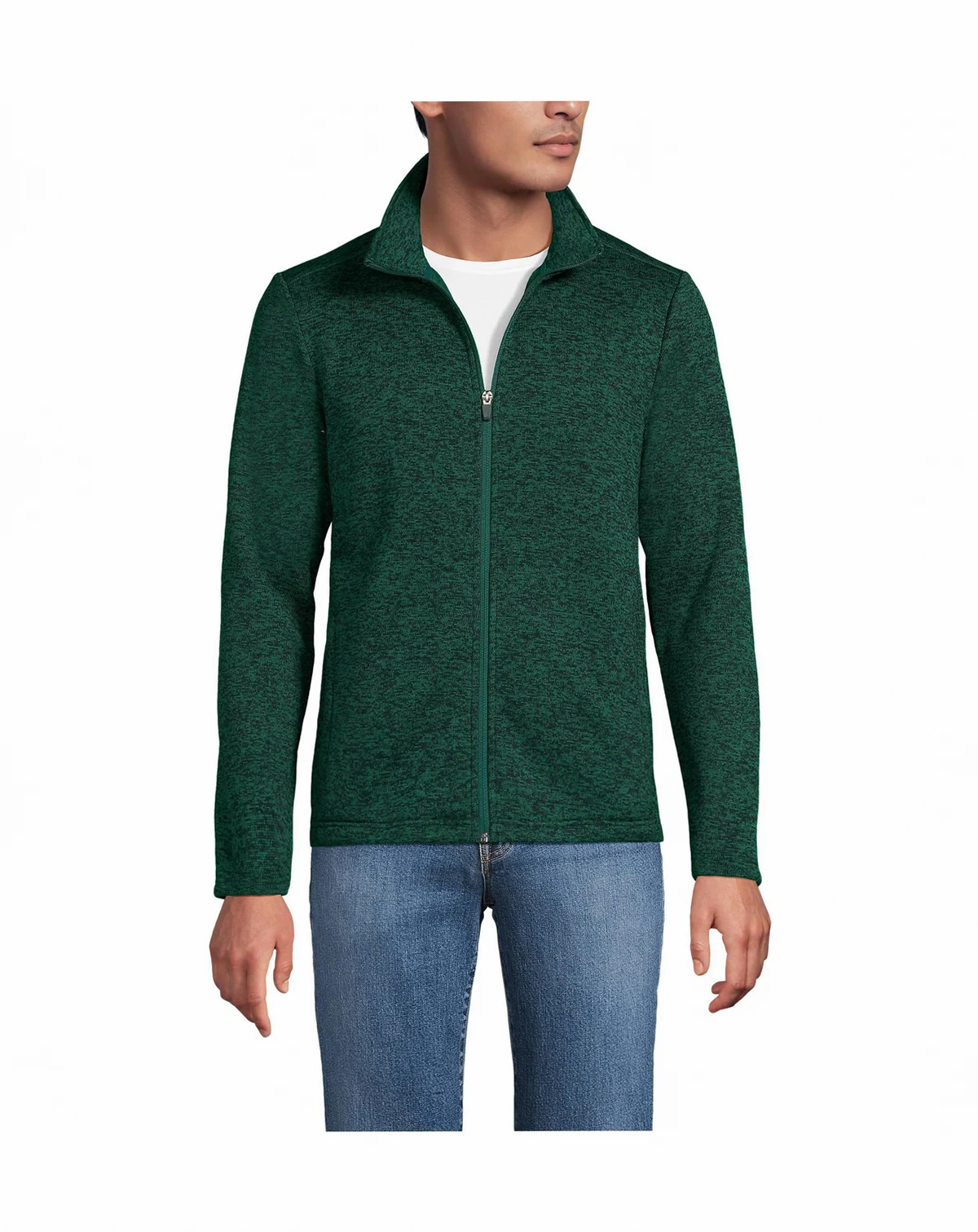 Men's Sweater Fleece Zip Front Jacket
