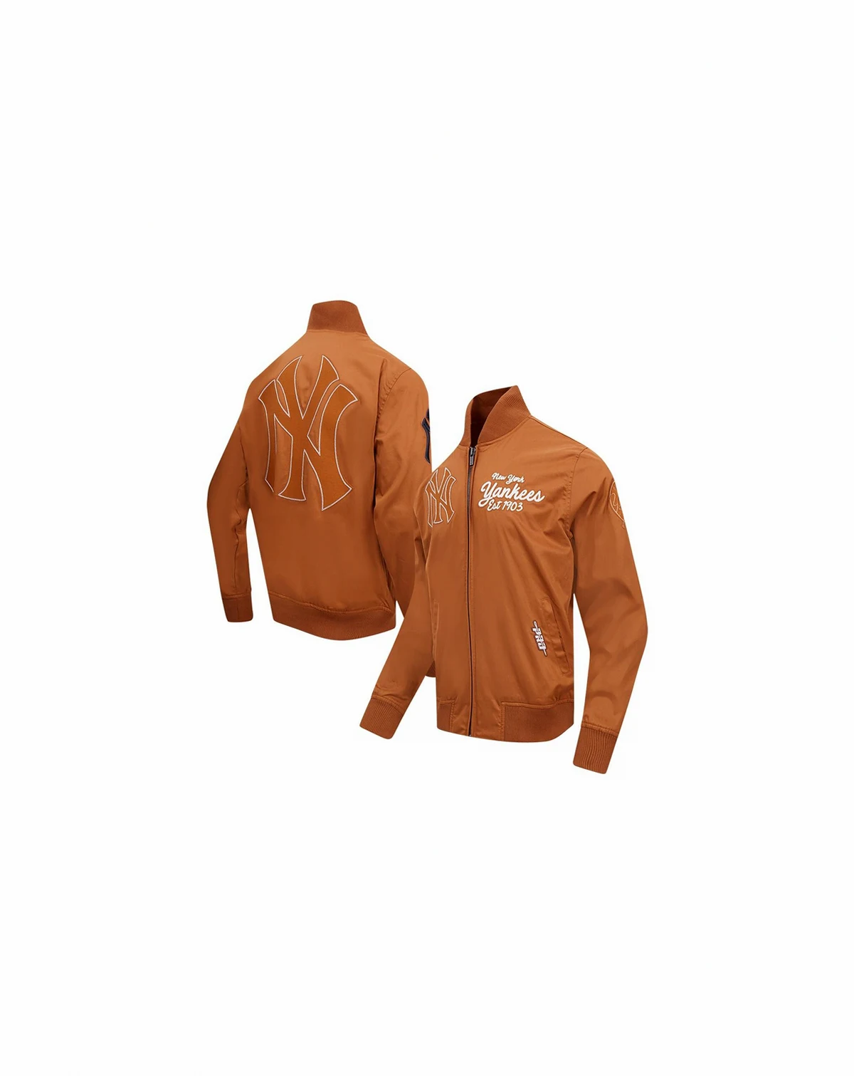 Men's Brown New York Yankees Paint The City Twill Full-Zip Jacket