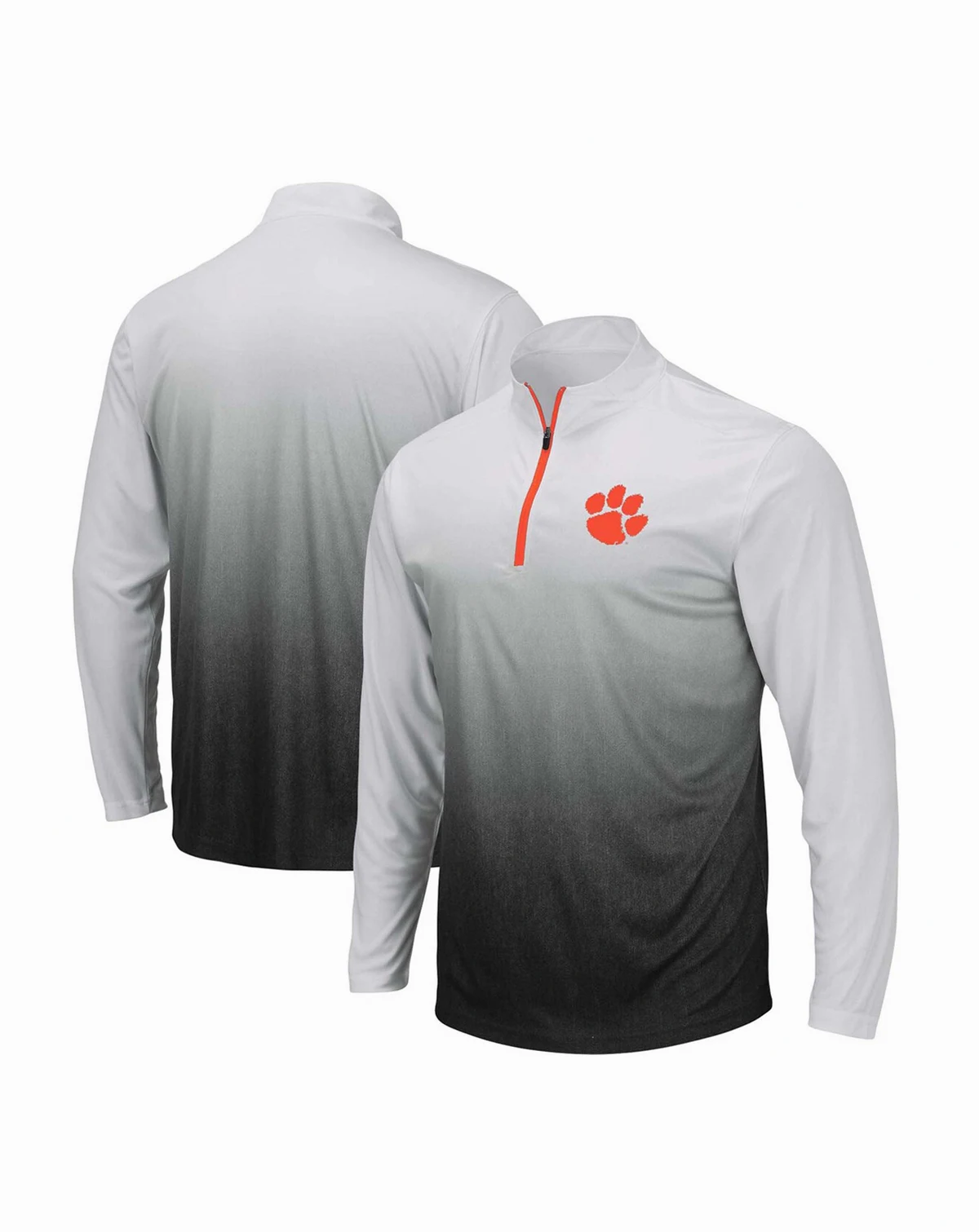 Men's Gray Clemson Tigers Magic Team Logo Quarter-Zip Jacket