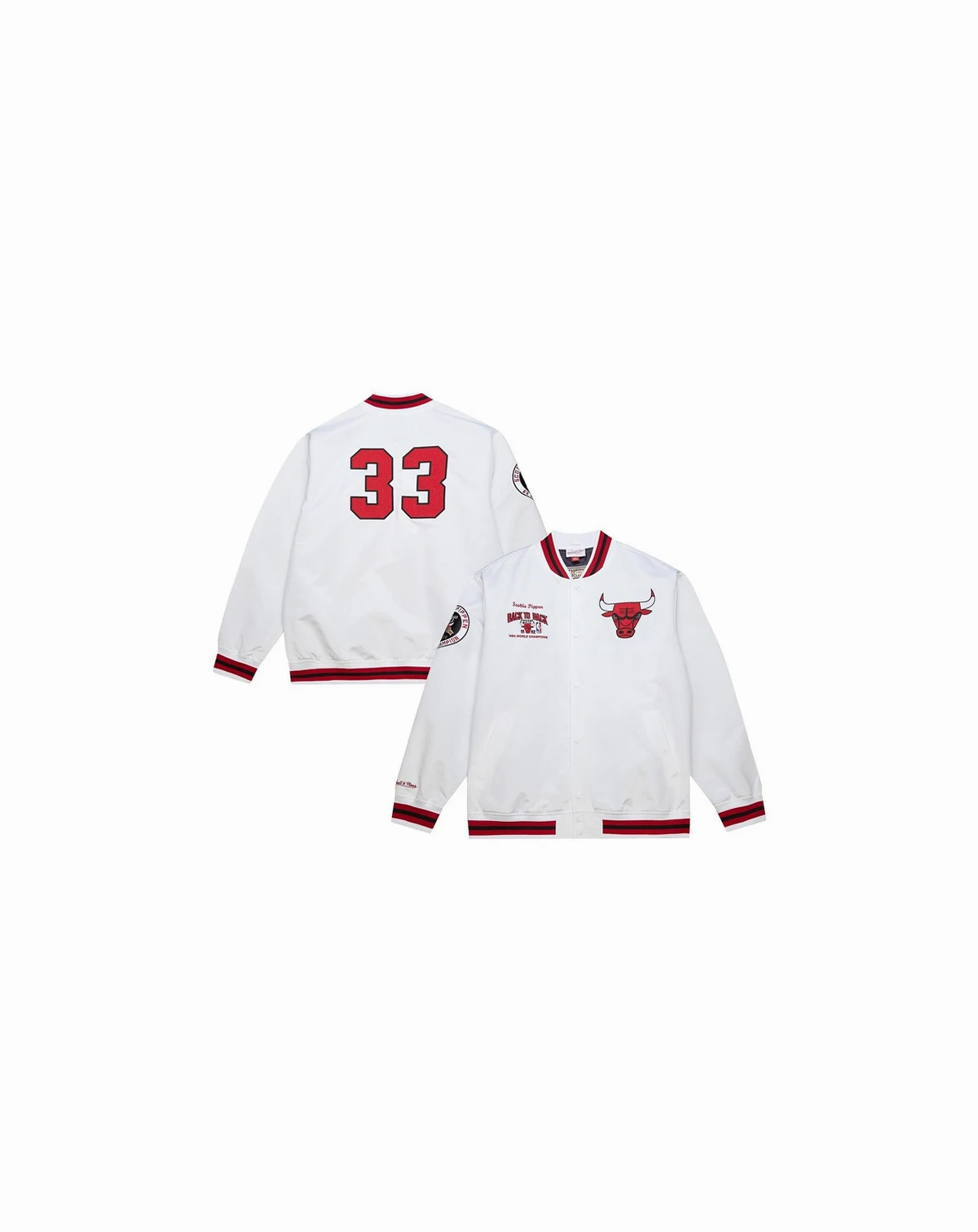 Men's Scottie Pippen White Chicago Bulls NBA Legends Full-Snap Satin Jacket