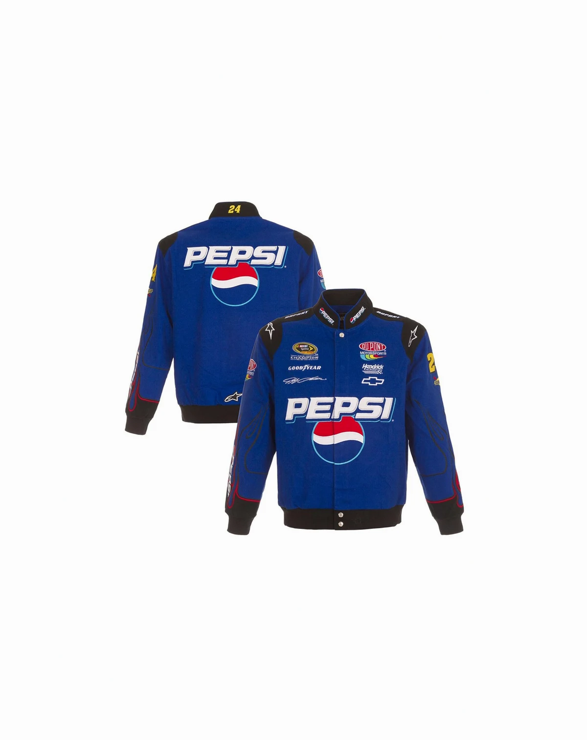 Men's Royal Jeff Gordon Pepsi Full-Snap Twill Uniform Jacket