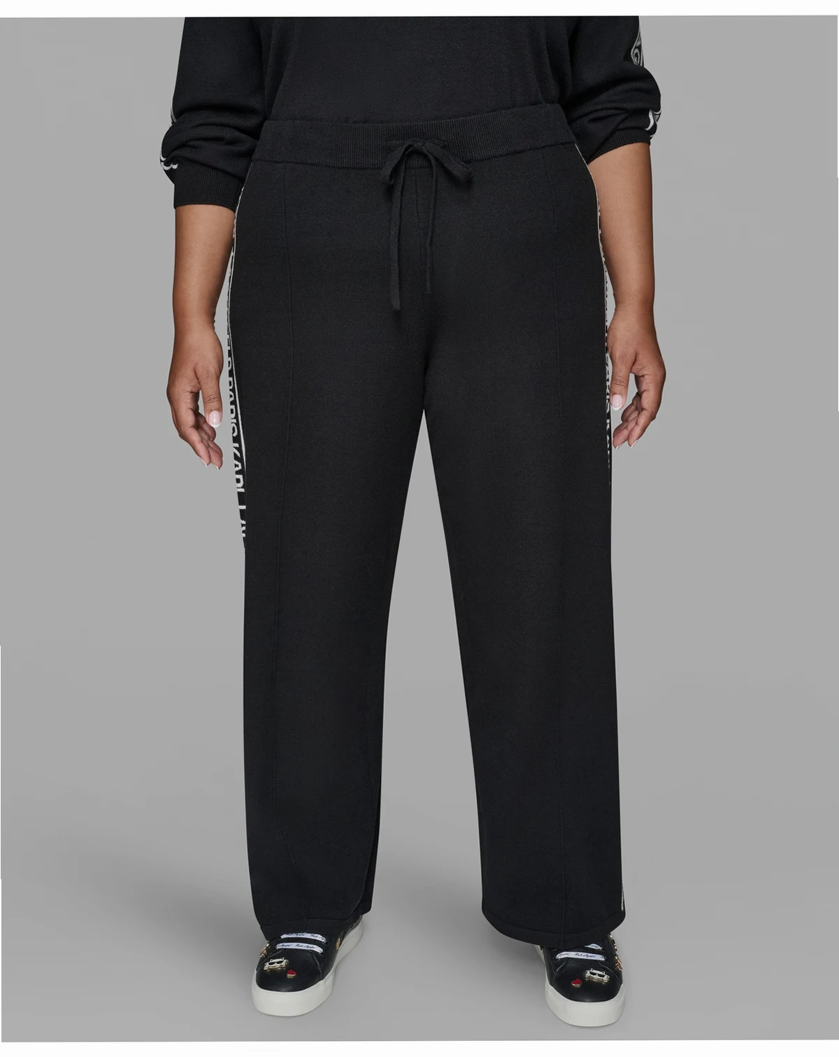 Women's Plus Size Wide Leg Side Logo Pants