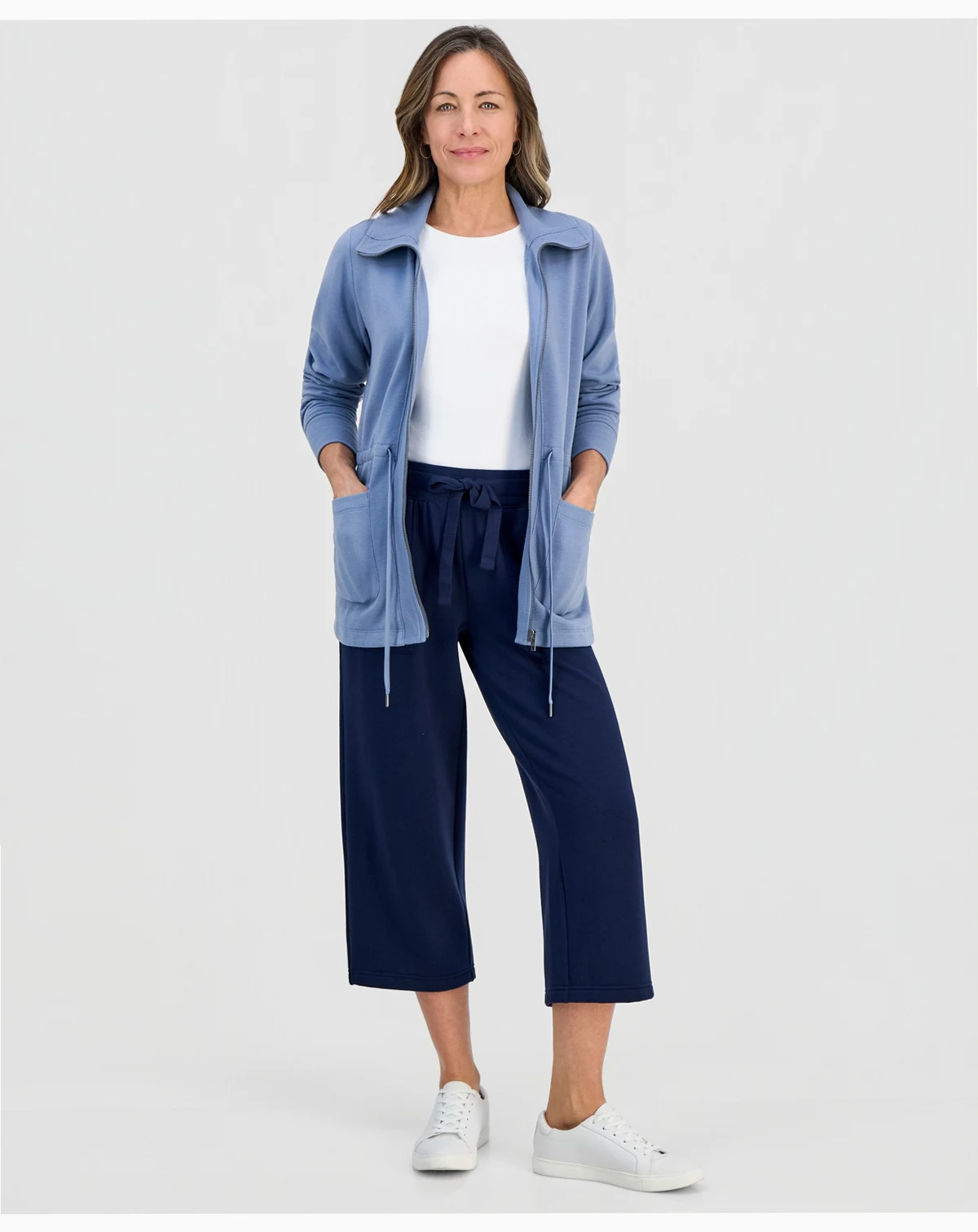 Petite Lux Soft Cropped Wide-Leg Pants, Macy's Exclusive