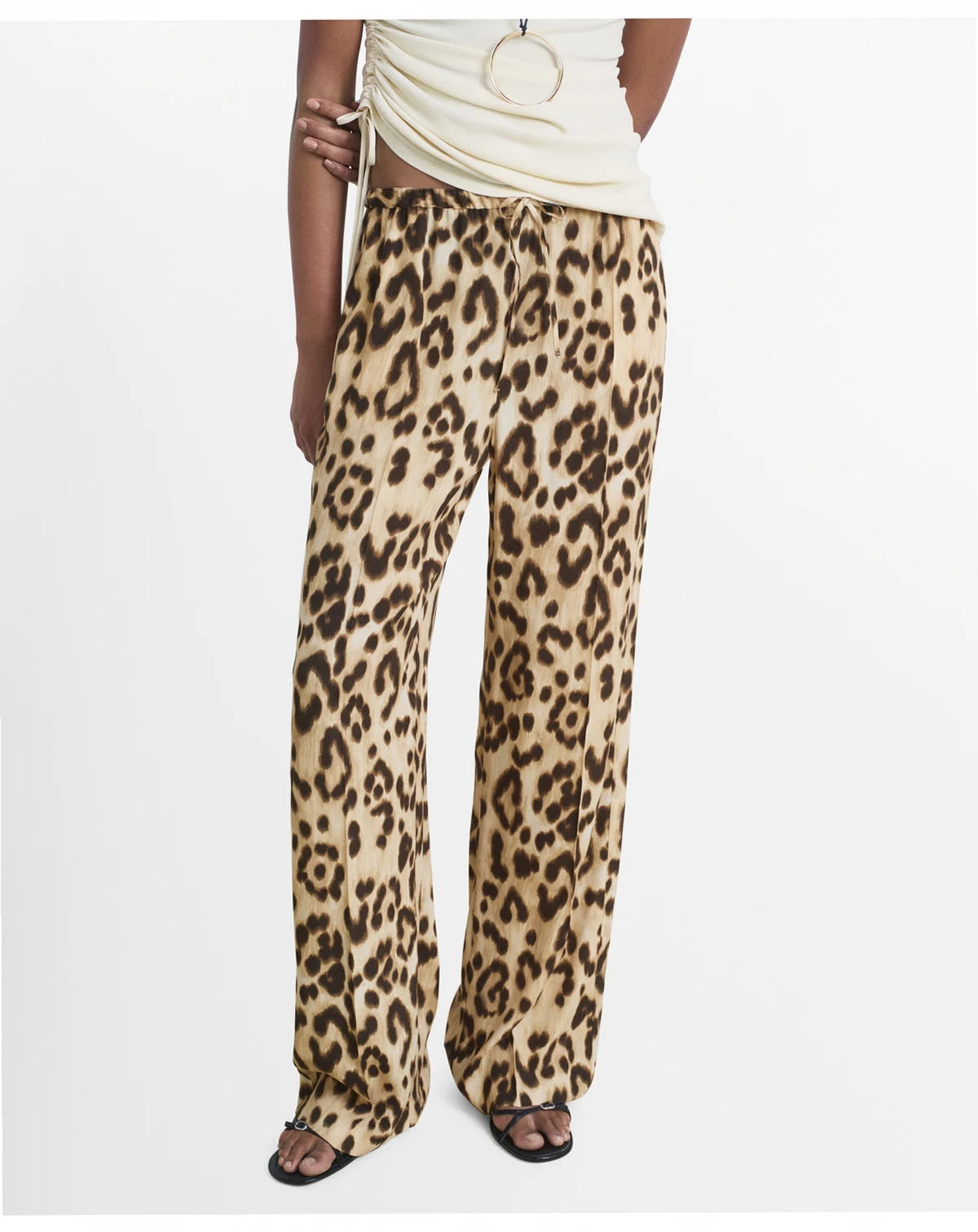 Women's Fluid Animal- Print Pants