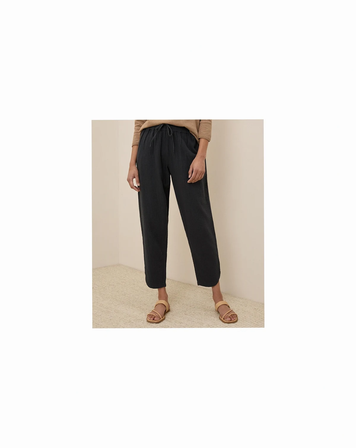 Women's Organic Cotton Coastal Double Gauze Tapered Pull-On Pant