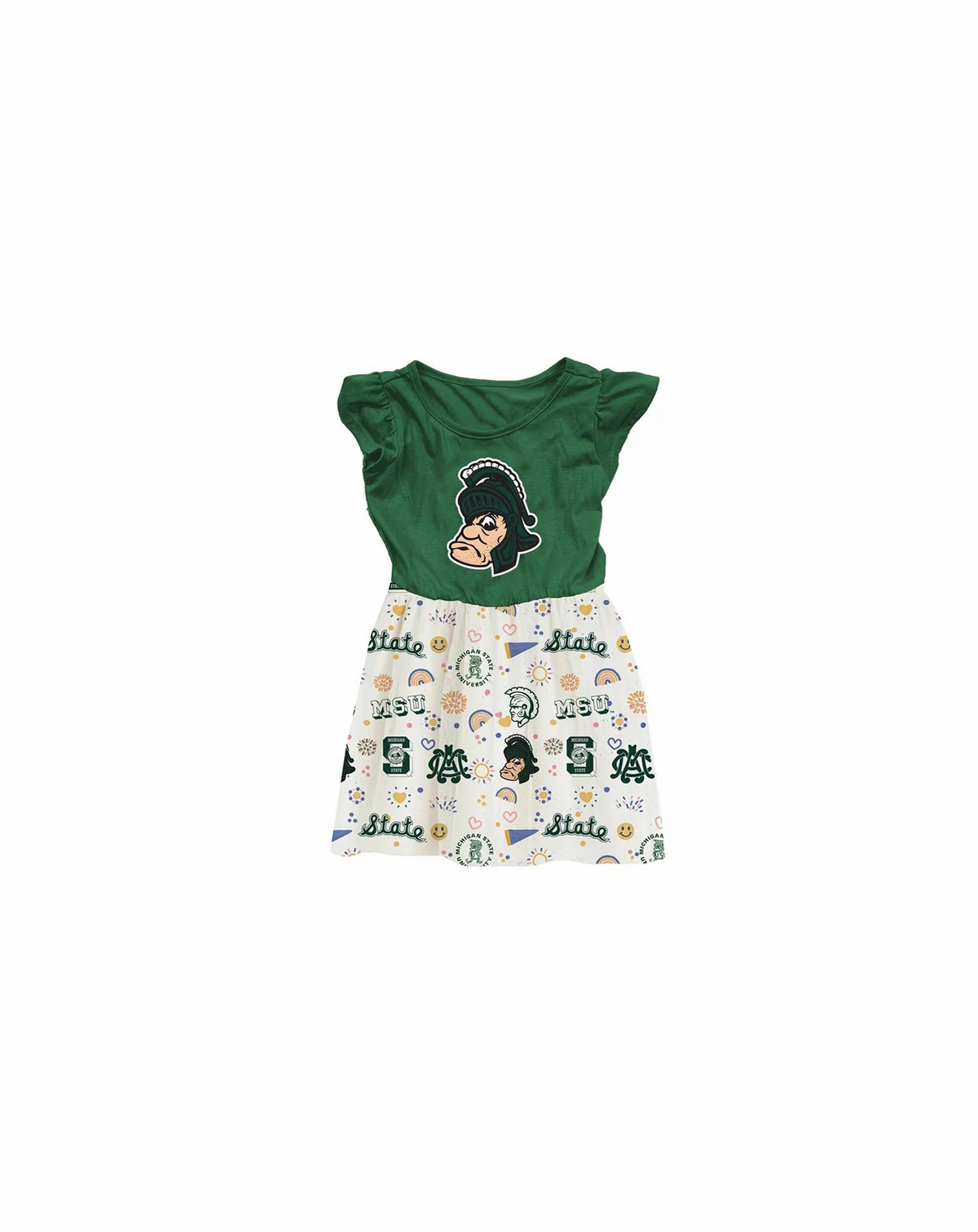 Toddler Girl Green Michigan State Spartans Vault Princess Dress