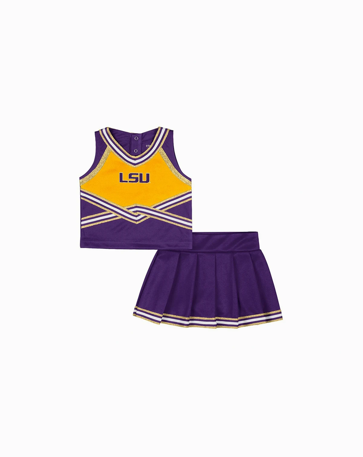Girls Toddler 2-Piece Purple LSU Tigers Lollipop Park Cheer Set