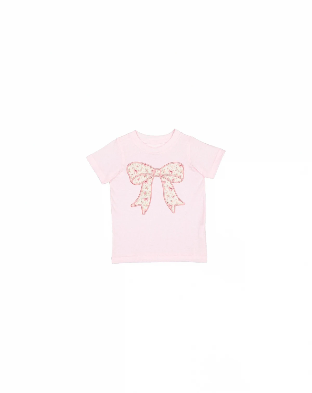Baby Girls Ditsy Floral Bow Patch Short Sleeve T-Shirt