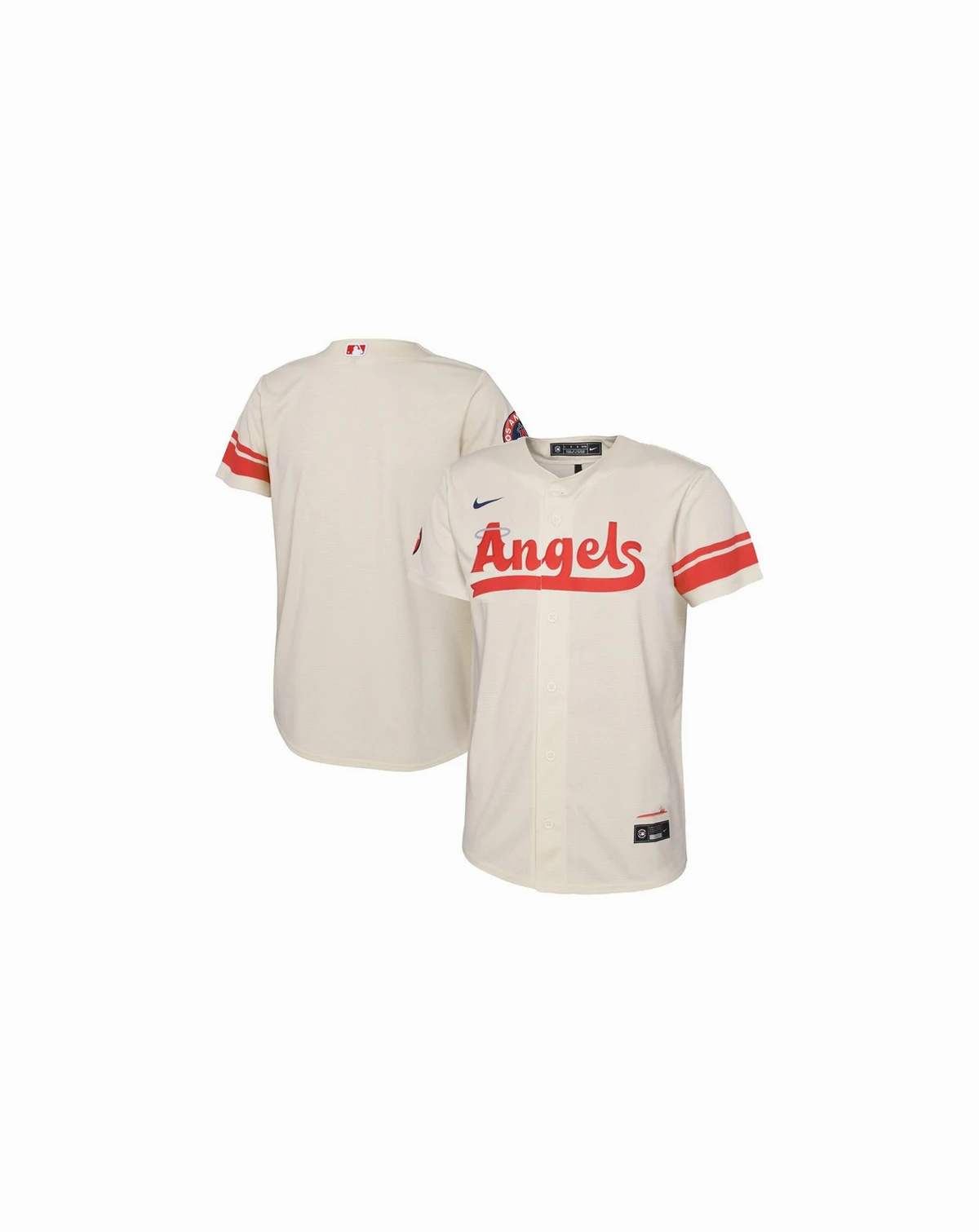 Toddler Boys and Girls Cream Los Angeles Angels City Connect Replica Jersey