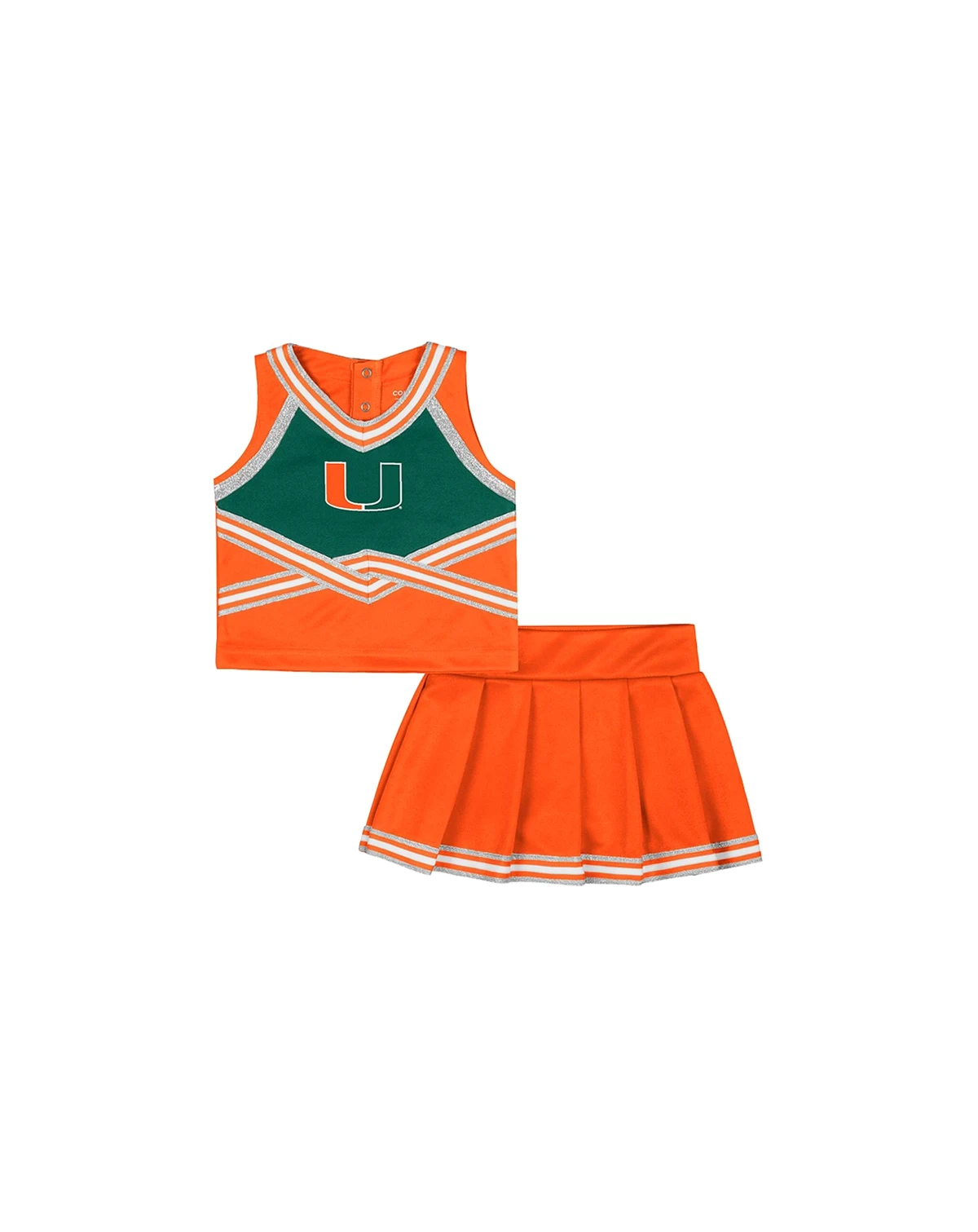 Girls Toddler 2-Piece Orange Miami Hurricanes Lollipop Park Cheer Set