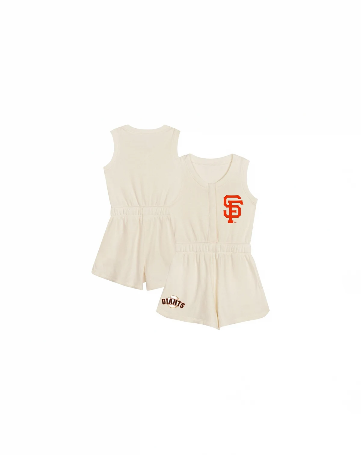 Toddler Cream San Francisco Giants Power Tank Romper