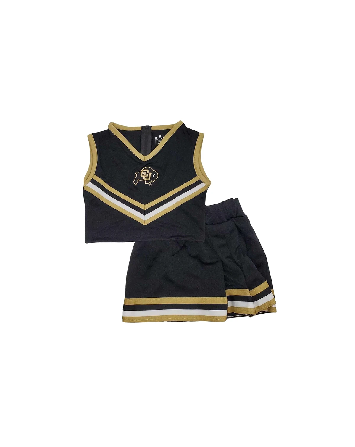 Girls Toddler 2-Piece Black Colorado Buffaloes Cheer Top and Skirt Set